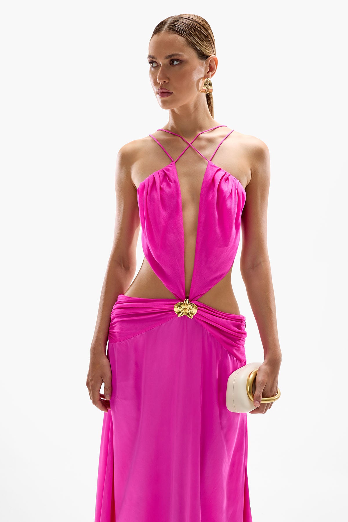 Ivy' Orchid Maxi Dress - Fuchsia