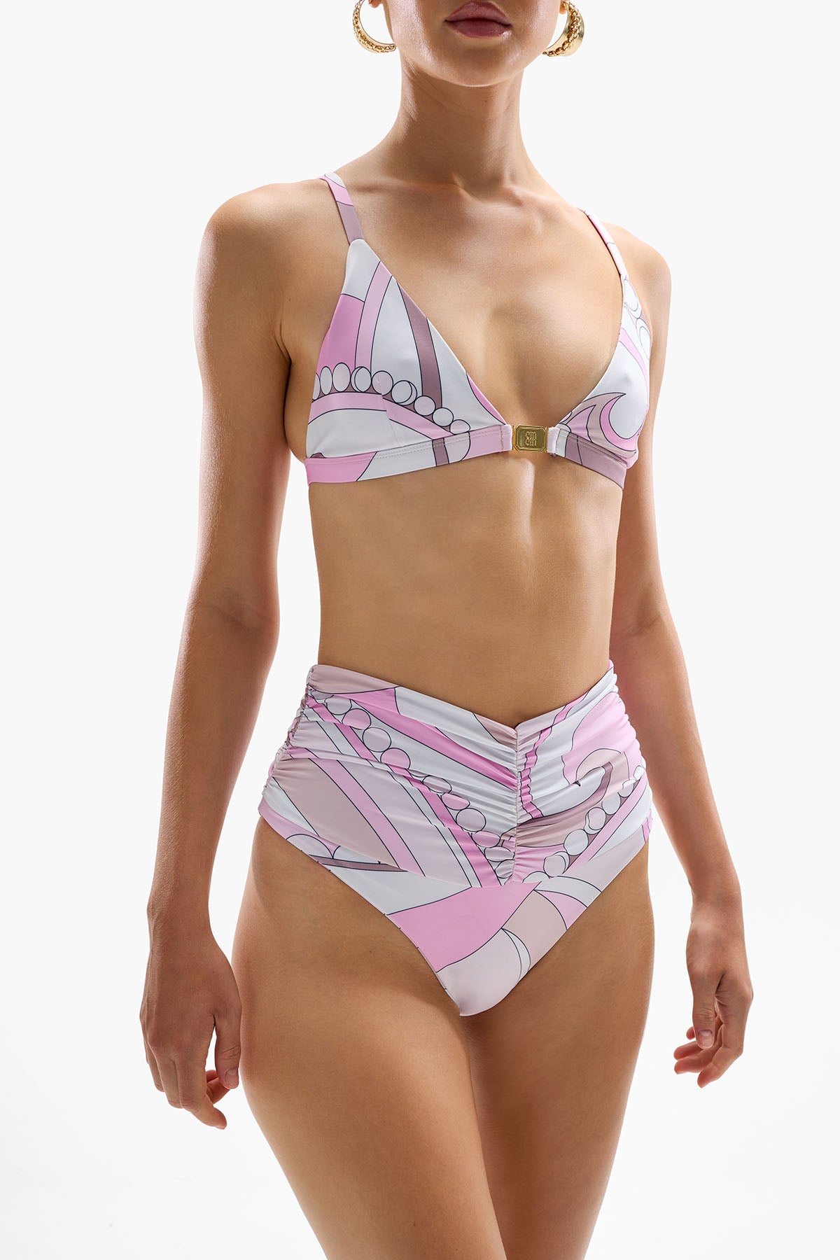 Hibiscus Ruched Bottoms - Antibes