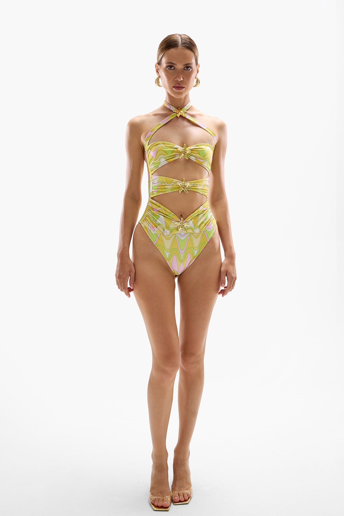 Diamond' Seastar Swimsuit - Wavy Gold