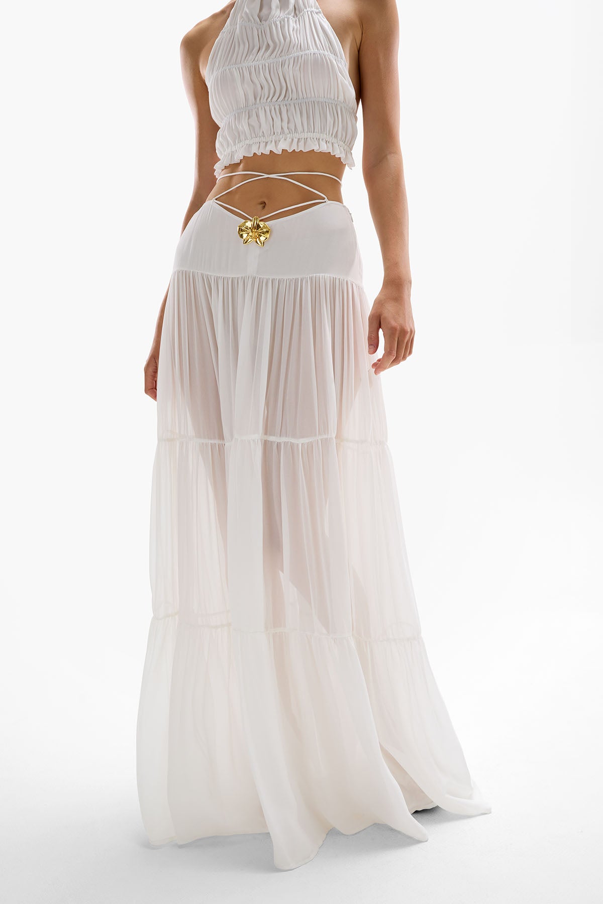 'Song' Orchid Skirt - Pearl