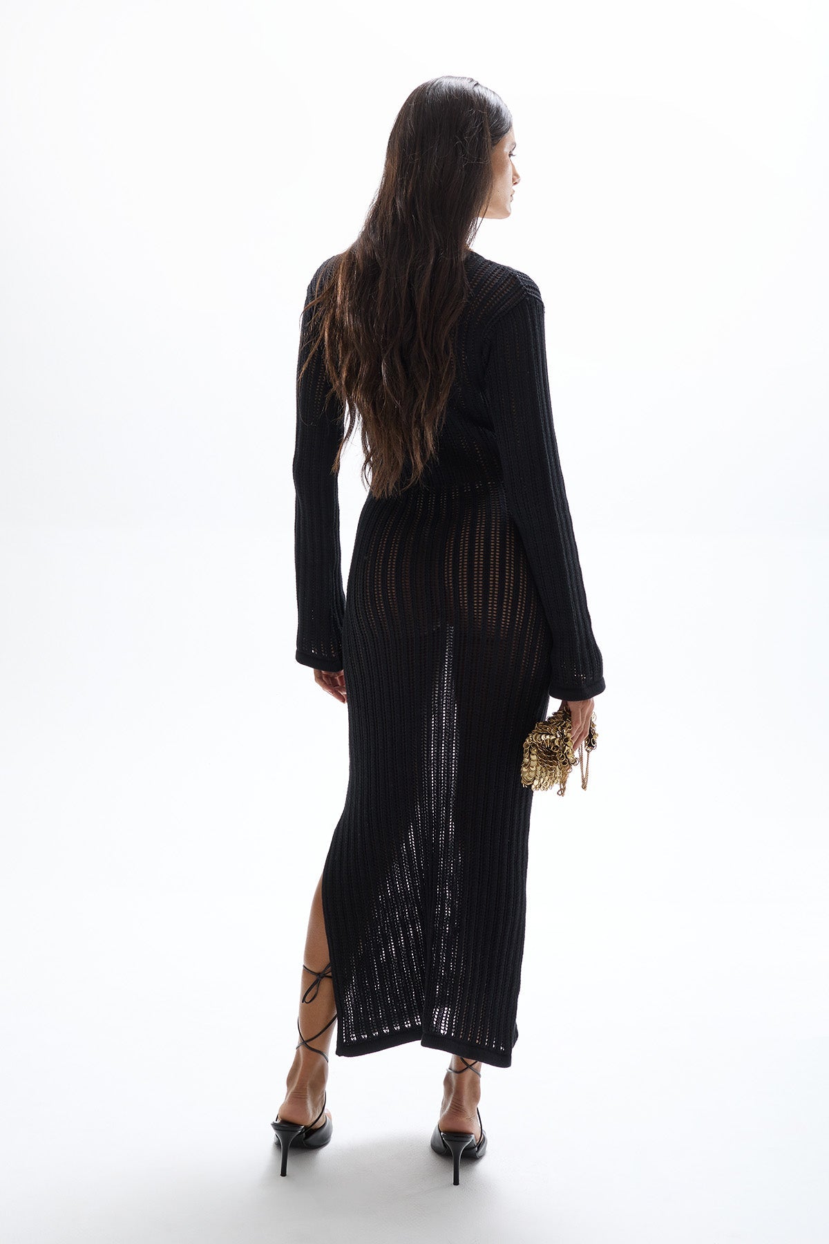 Godiva' Butterfly Knit Dress - Black