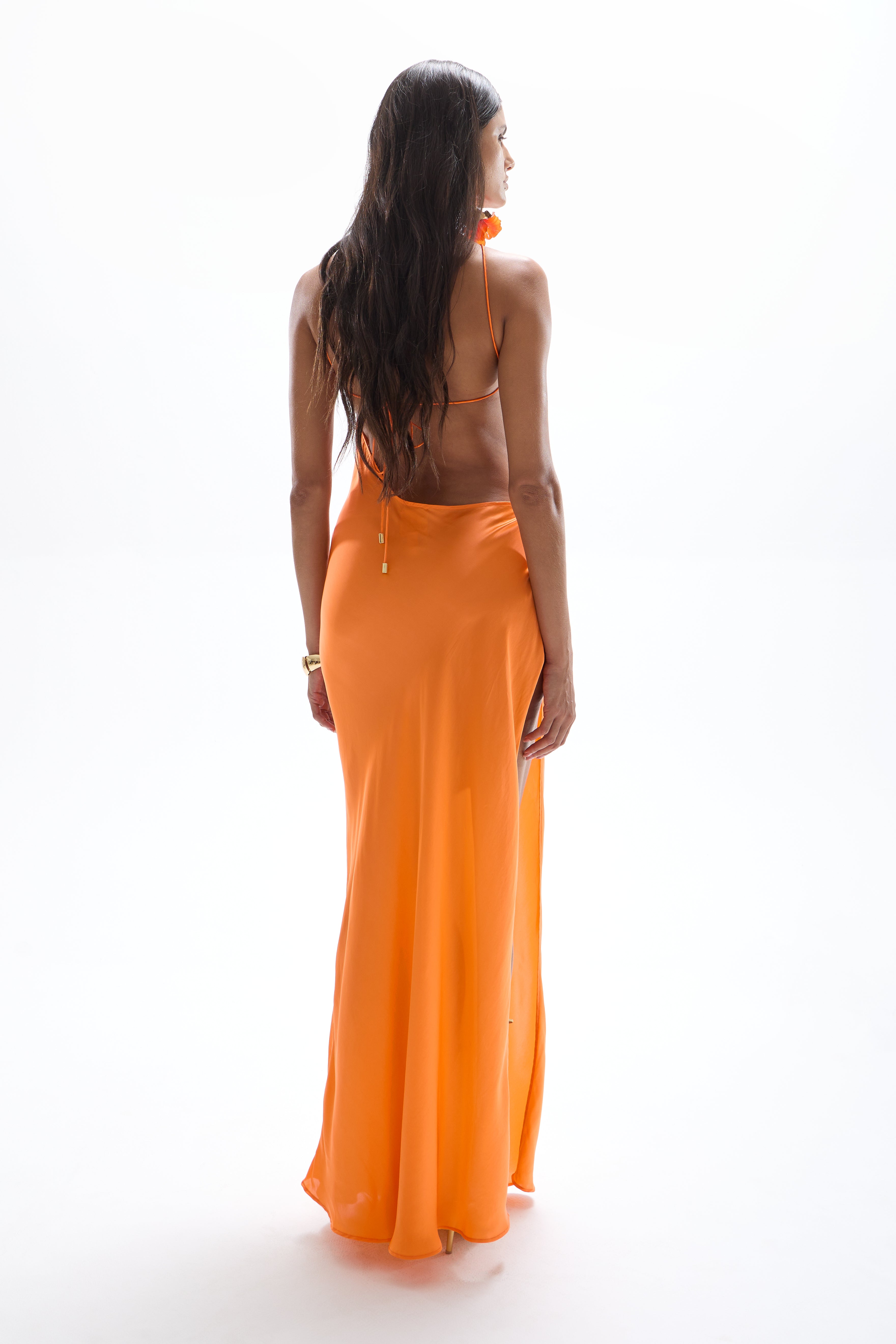 Villa' Butterfly Maxi Dress - Orange