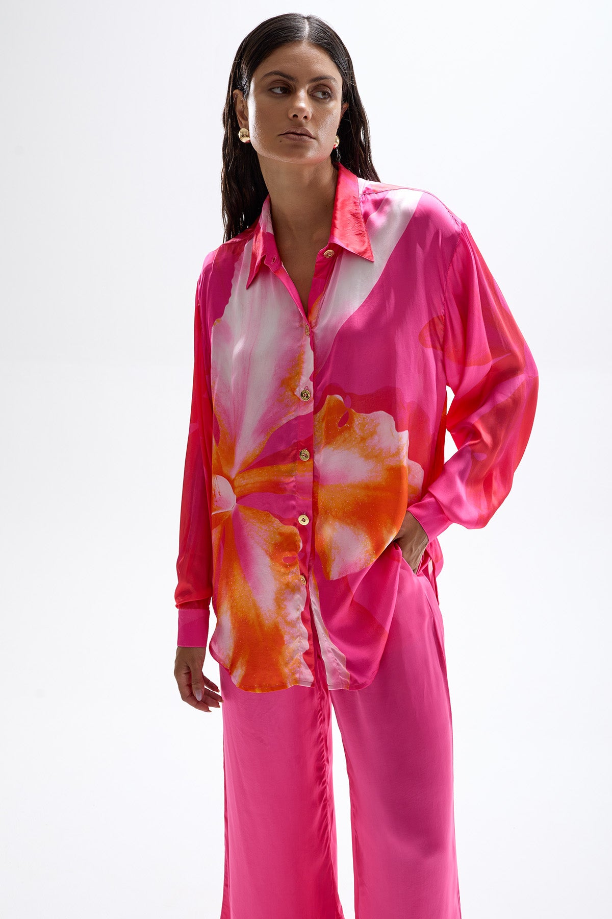 Muse' Silky Shirt - Wildflower