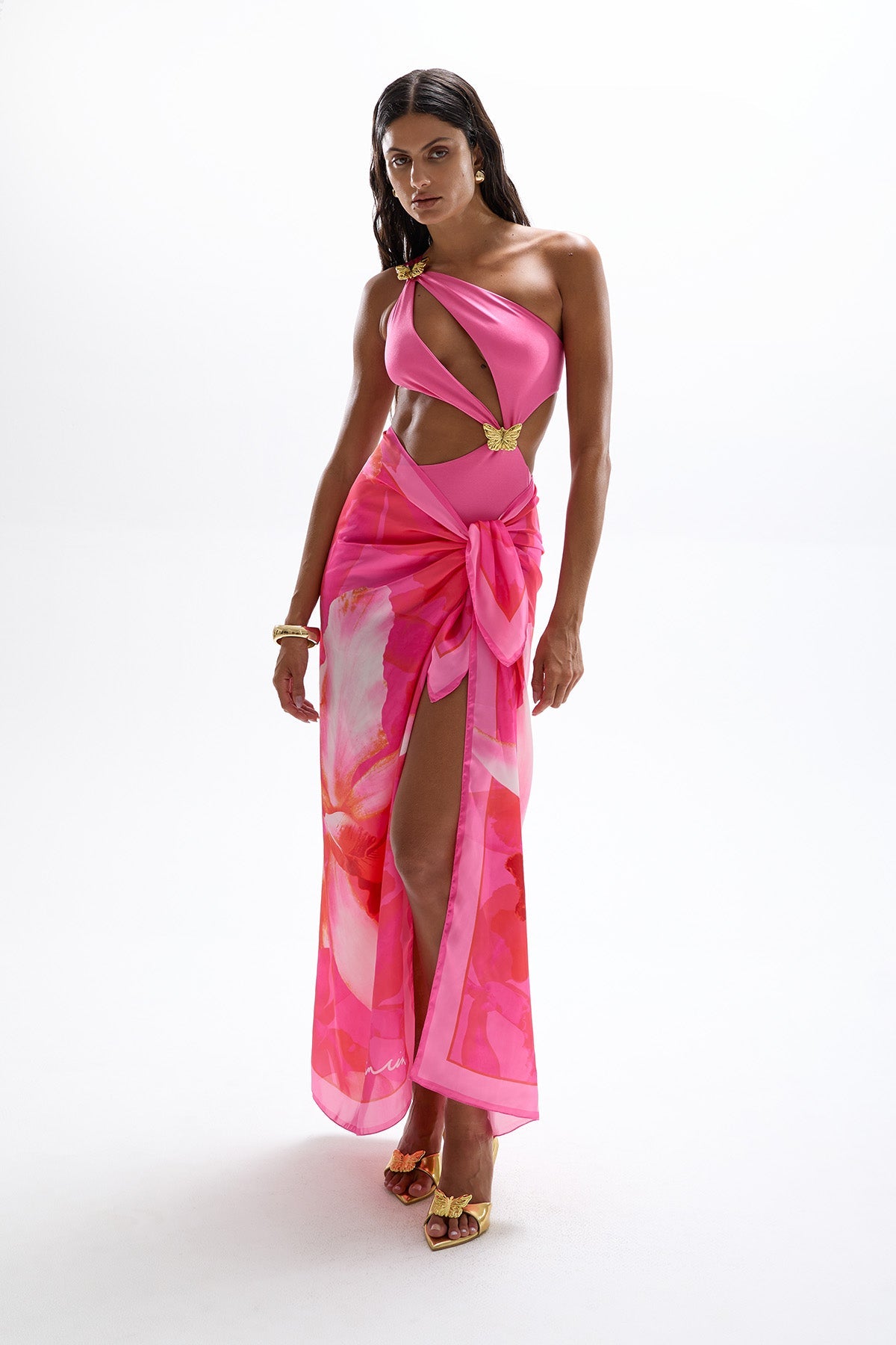 Orbit Butterfly Cut Out Swimsuit - Barbie