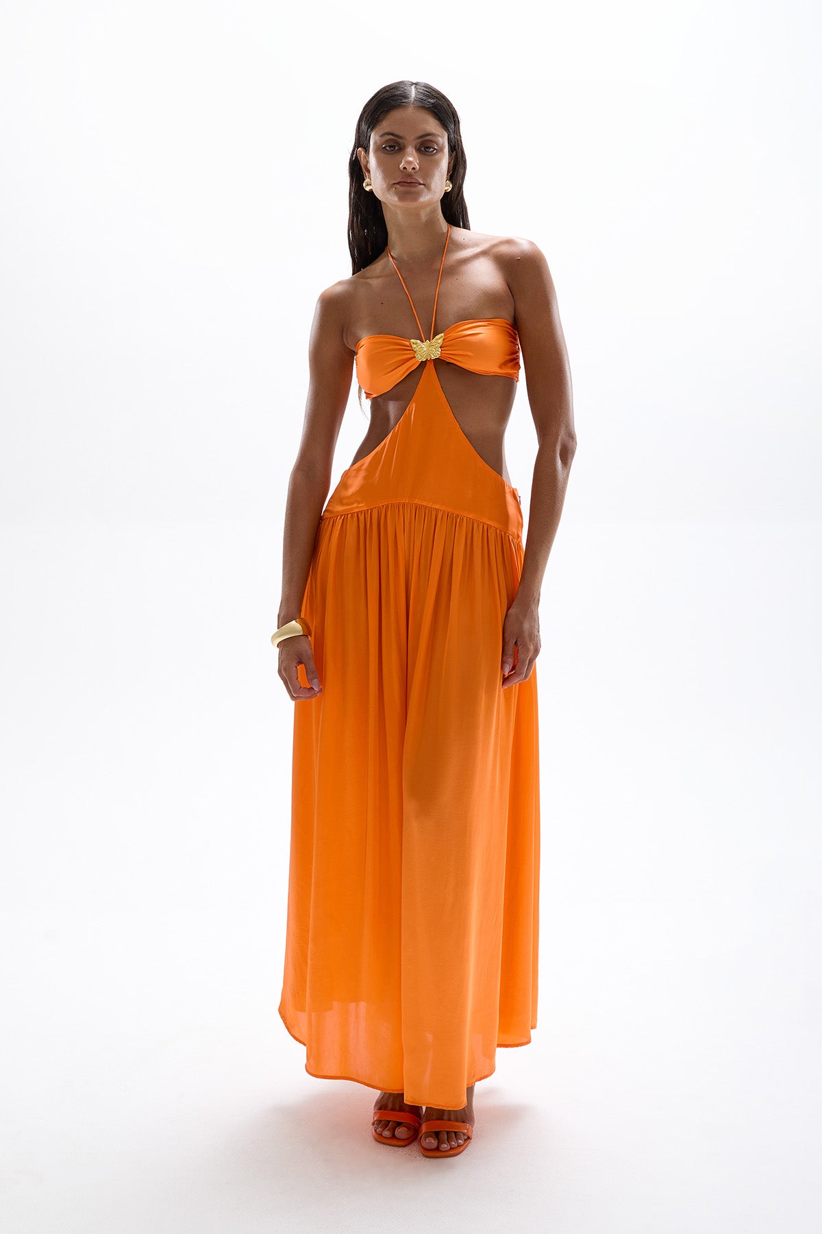 Mila' Butterfly Maxi Dress - Orange | Cin Cin Swimwear and Resortwear XXL Mila' Butterfly Maxi Dress - Orange | Cin Cin Swimwear and Resortwear XXL