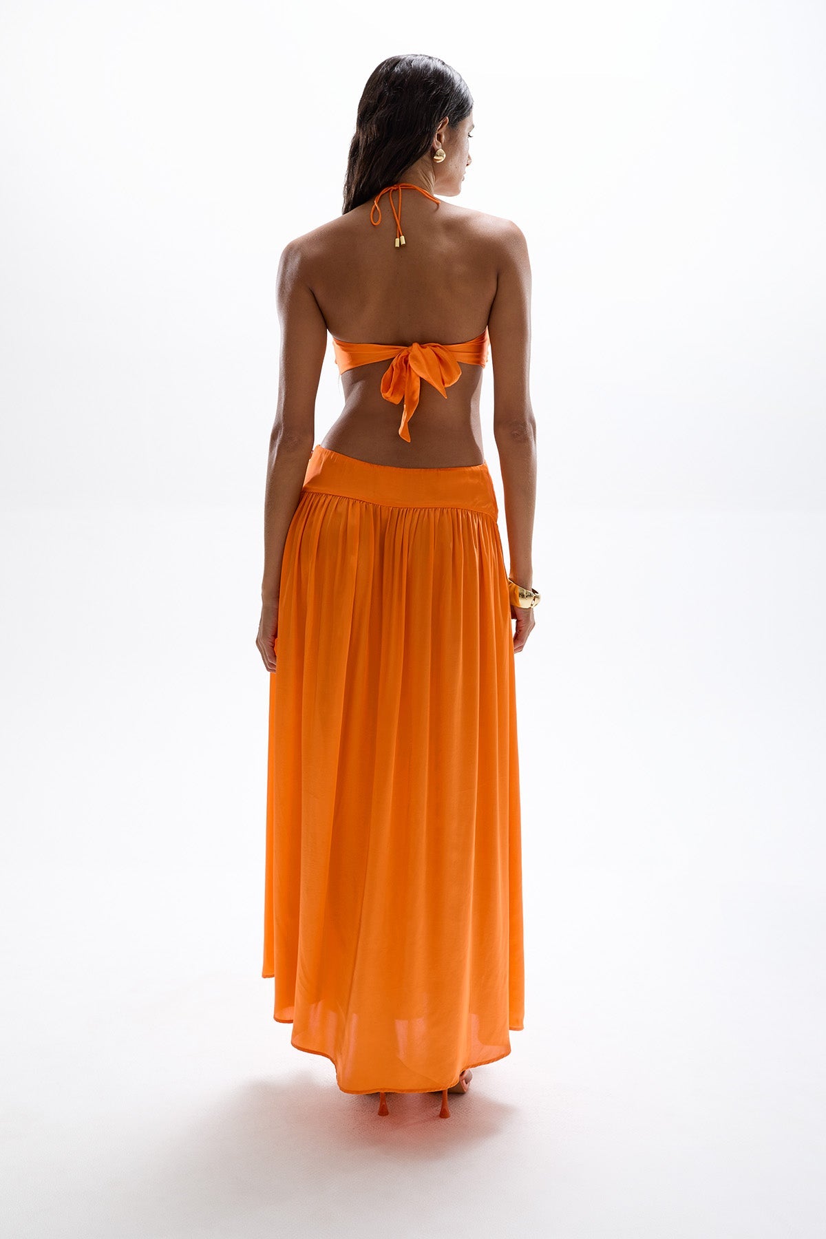 Mila' Butterfly Maxi Dress - Orange