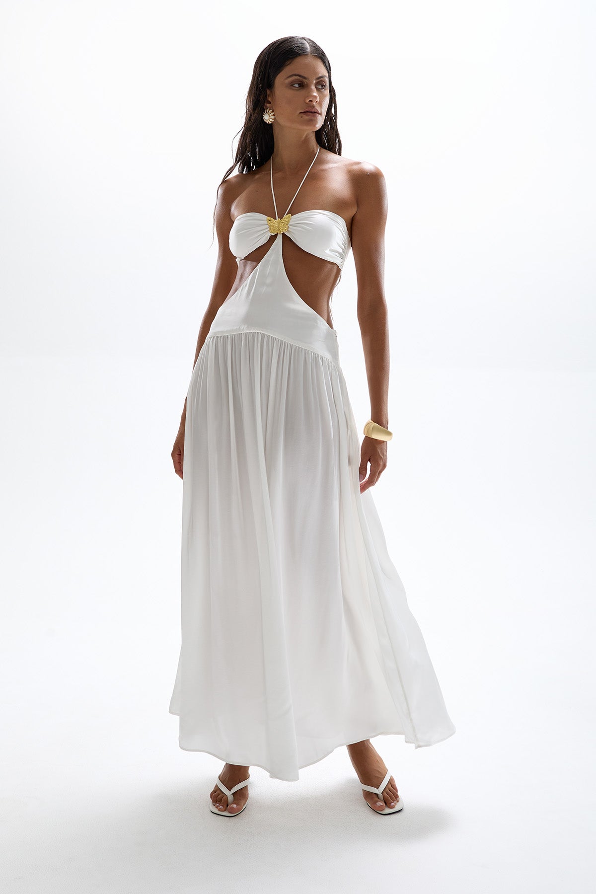 Mila' Butterfly Maxi Dress - Pearl Mila' Butterfly Maxi Dress - Pearl
