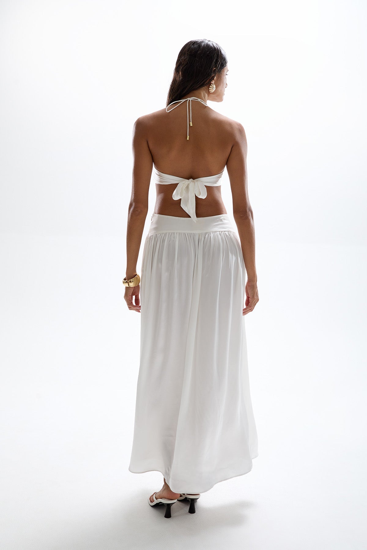 Mila Butterfly Maxi Dress - Pearl