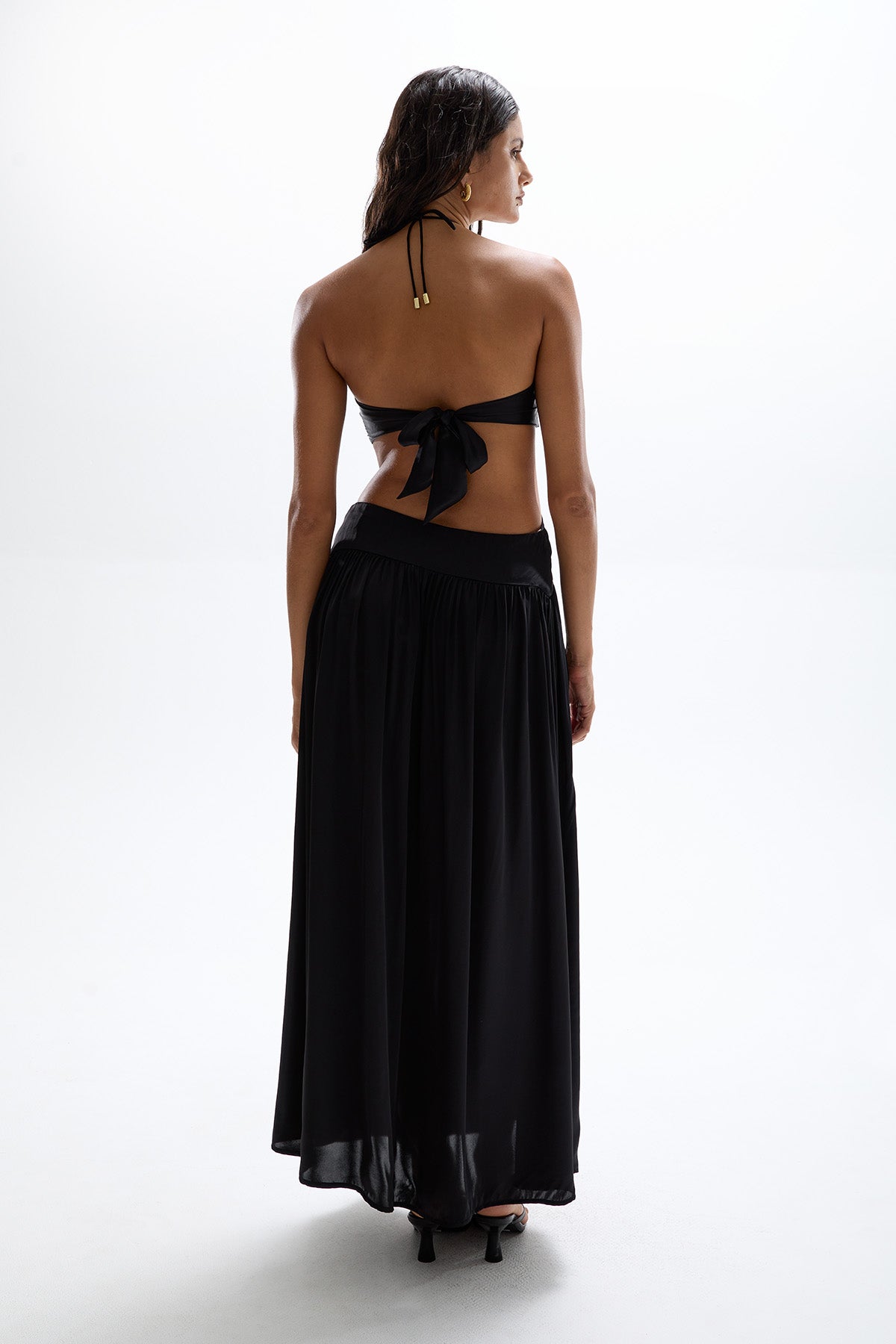 Mila' Butterfly Maxi Dress - Black