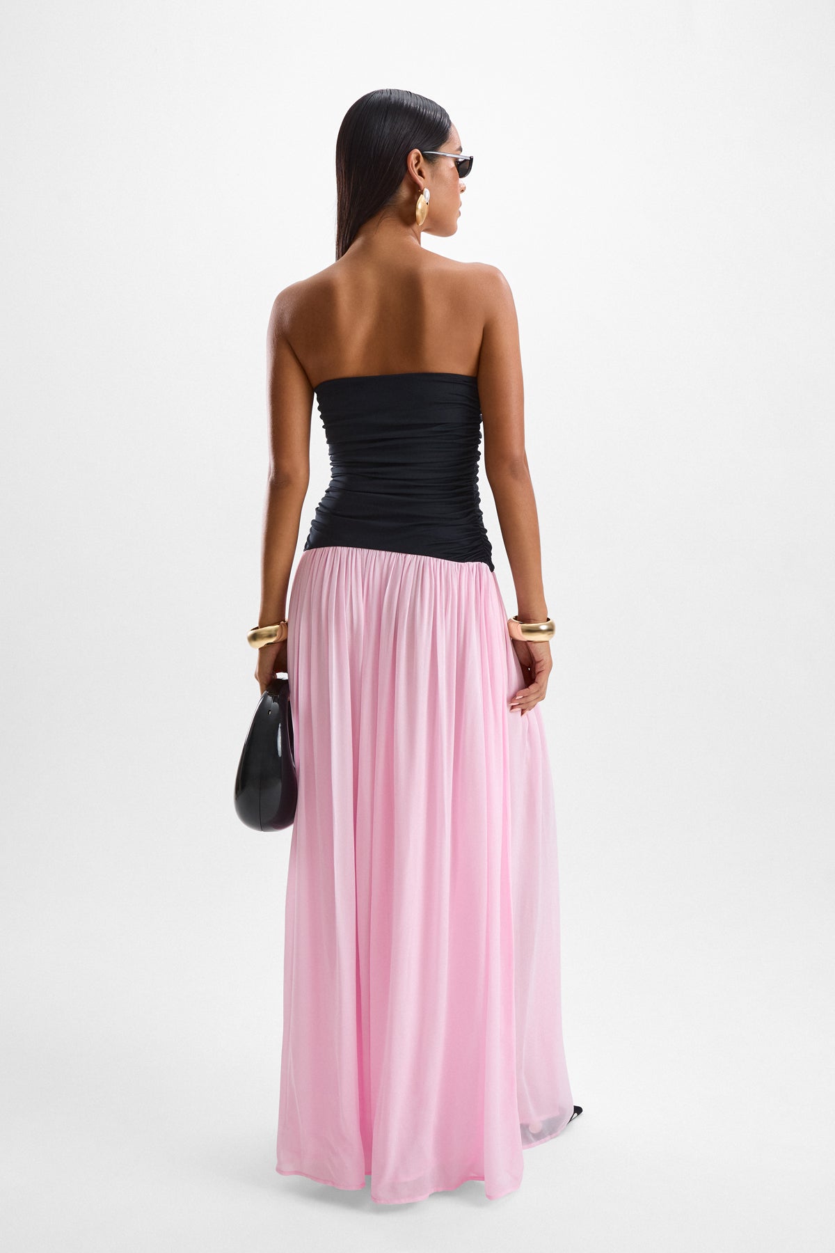 Mode Maxi Dress - Black Pink
