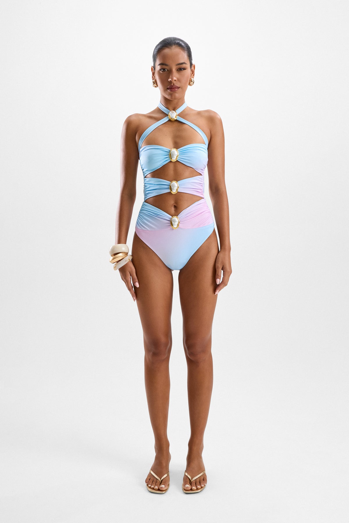 Diamond Moonstone Cut-Out Swimsuit - Gelato