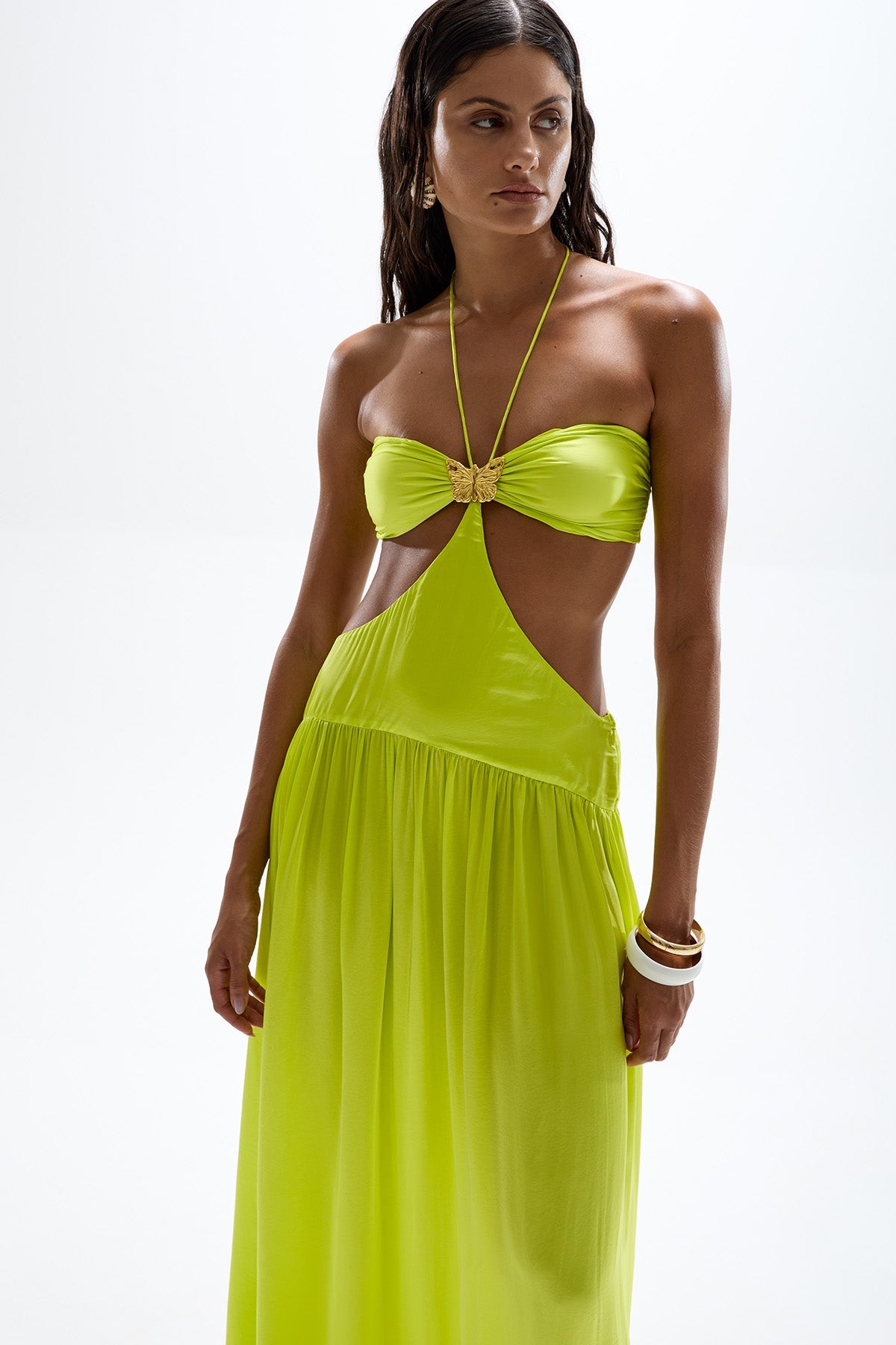 Mila Butterfly Maxi Dress - Citrus