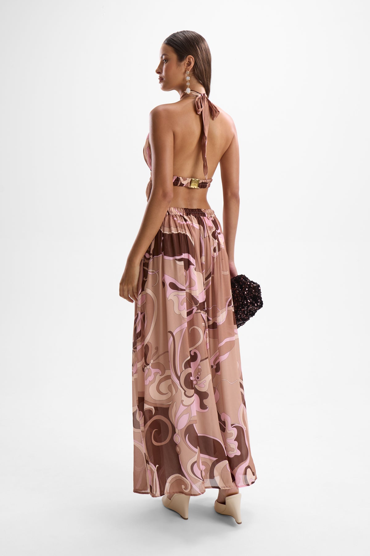 Rosette Dress - Deco Mocha