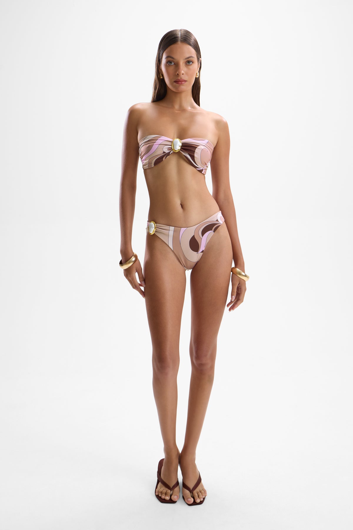 Coast Moonstone Bandeau Top - Deco Mocha