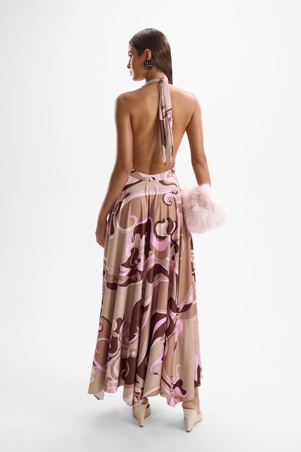 Lalique Halter Dress - Deco Mocha