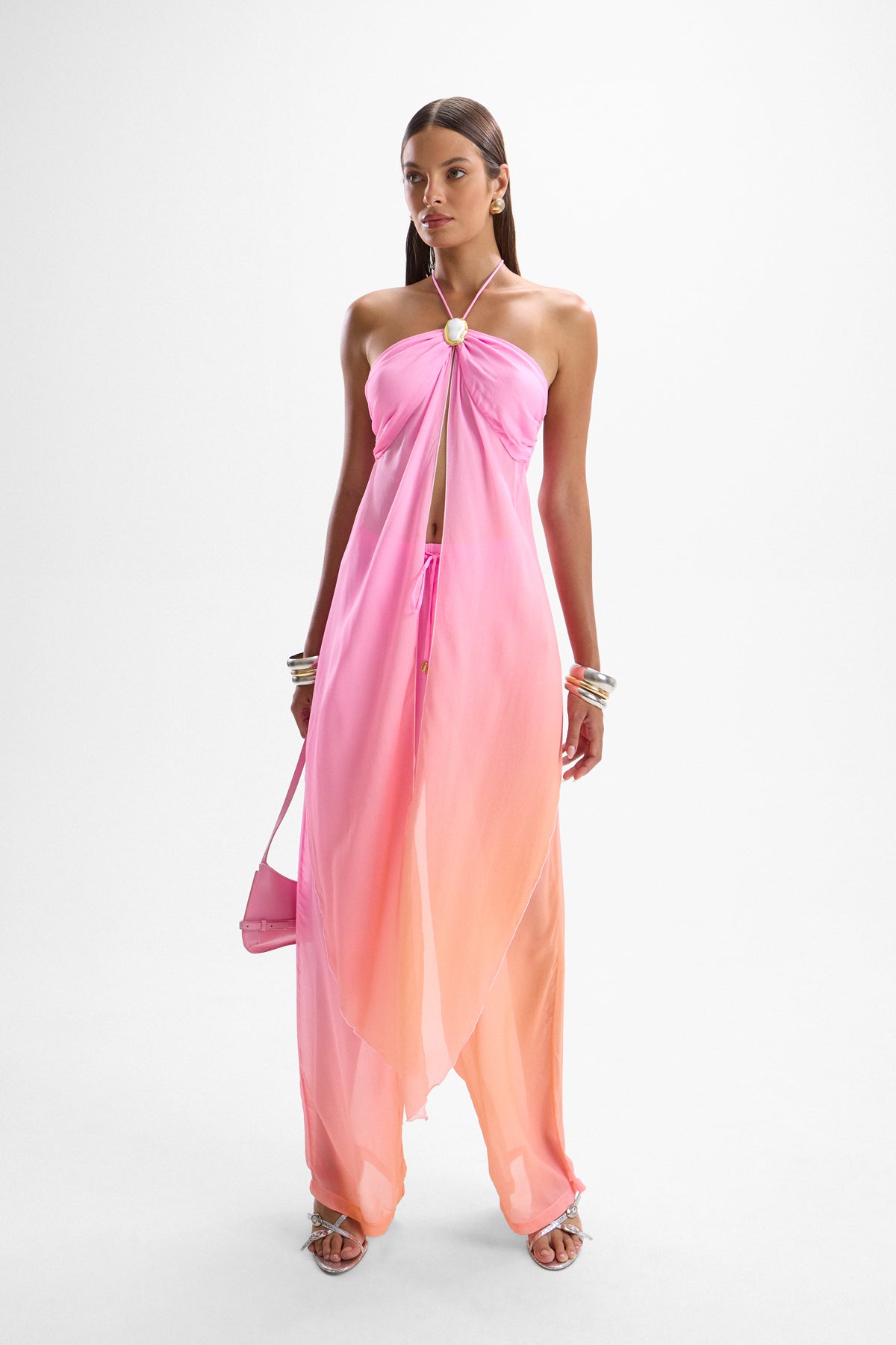 Coral Moonstone Drape Top - Sorbet