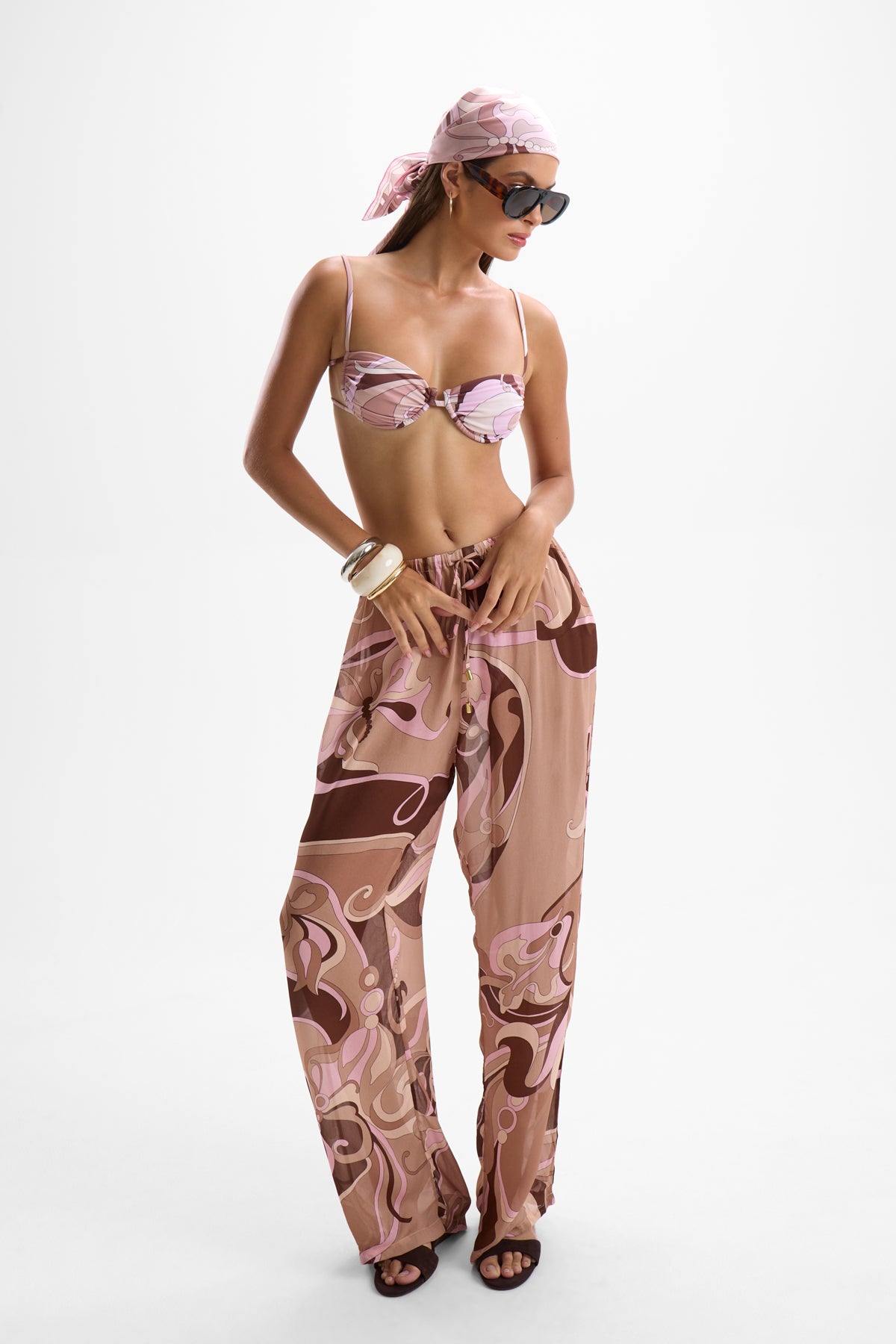 Pisces Ruched Bra - Deco Mocha