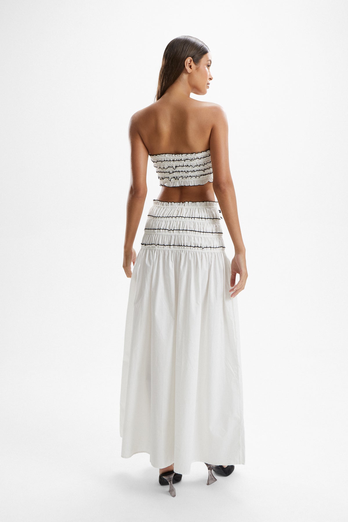 Maiden' Shirred Top - Pearl