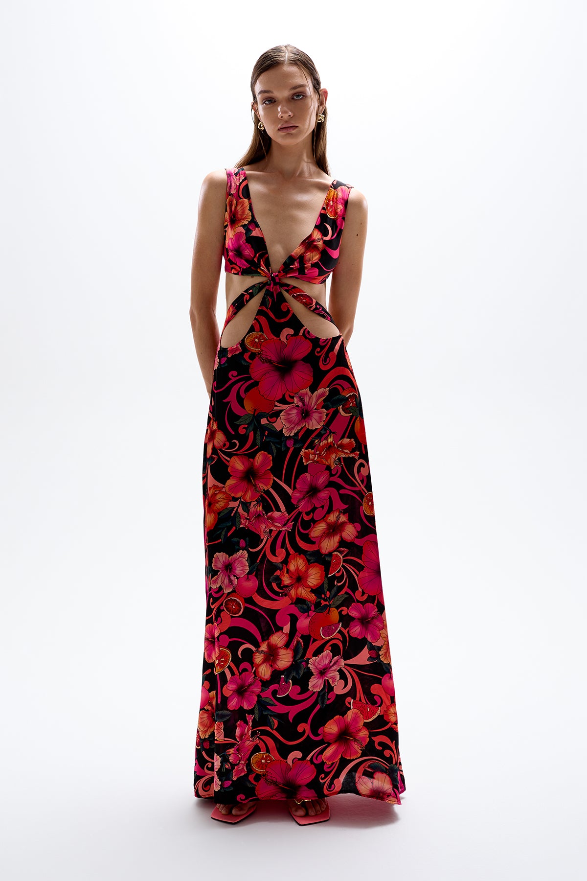 Vega' Maxi Dress - Hibiscus Pink