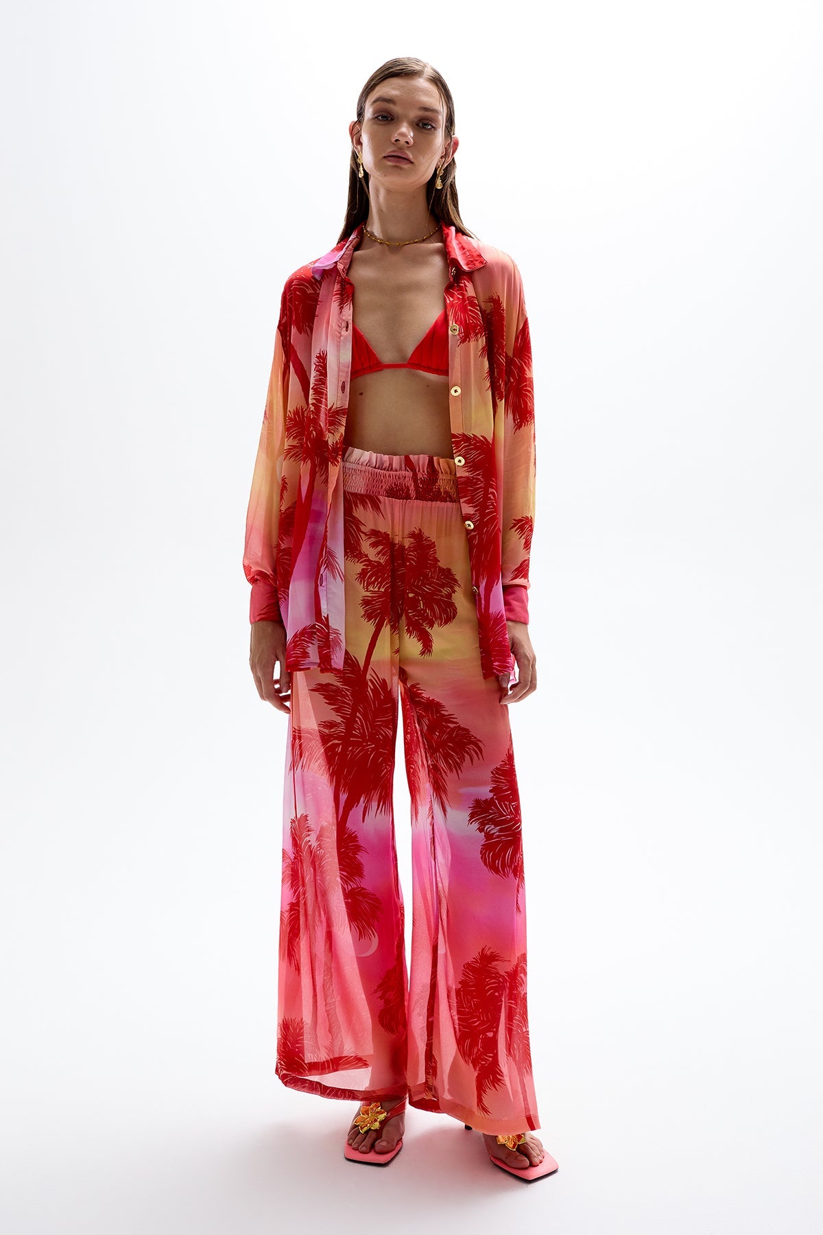 Mission' Shirred Pants - Palm