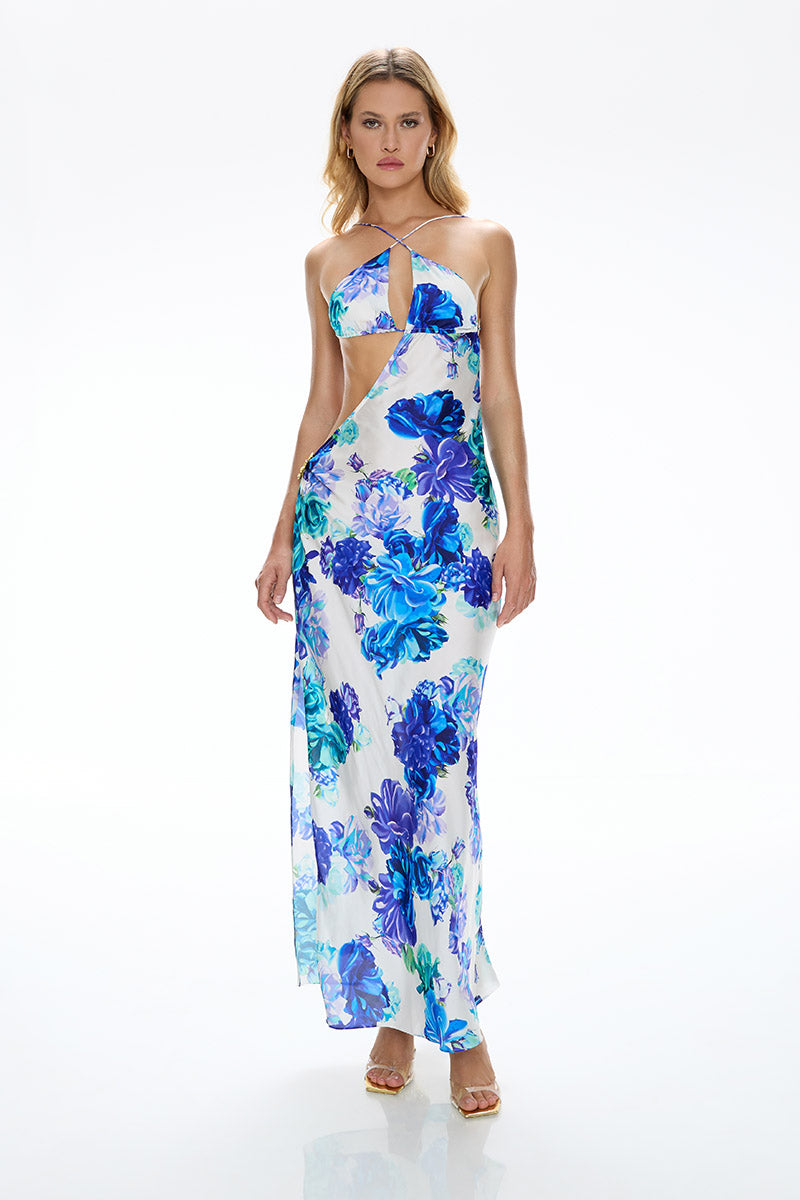 Villa Maxi Dress - Flamenco Blue