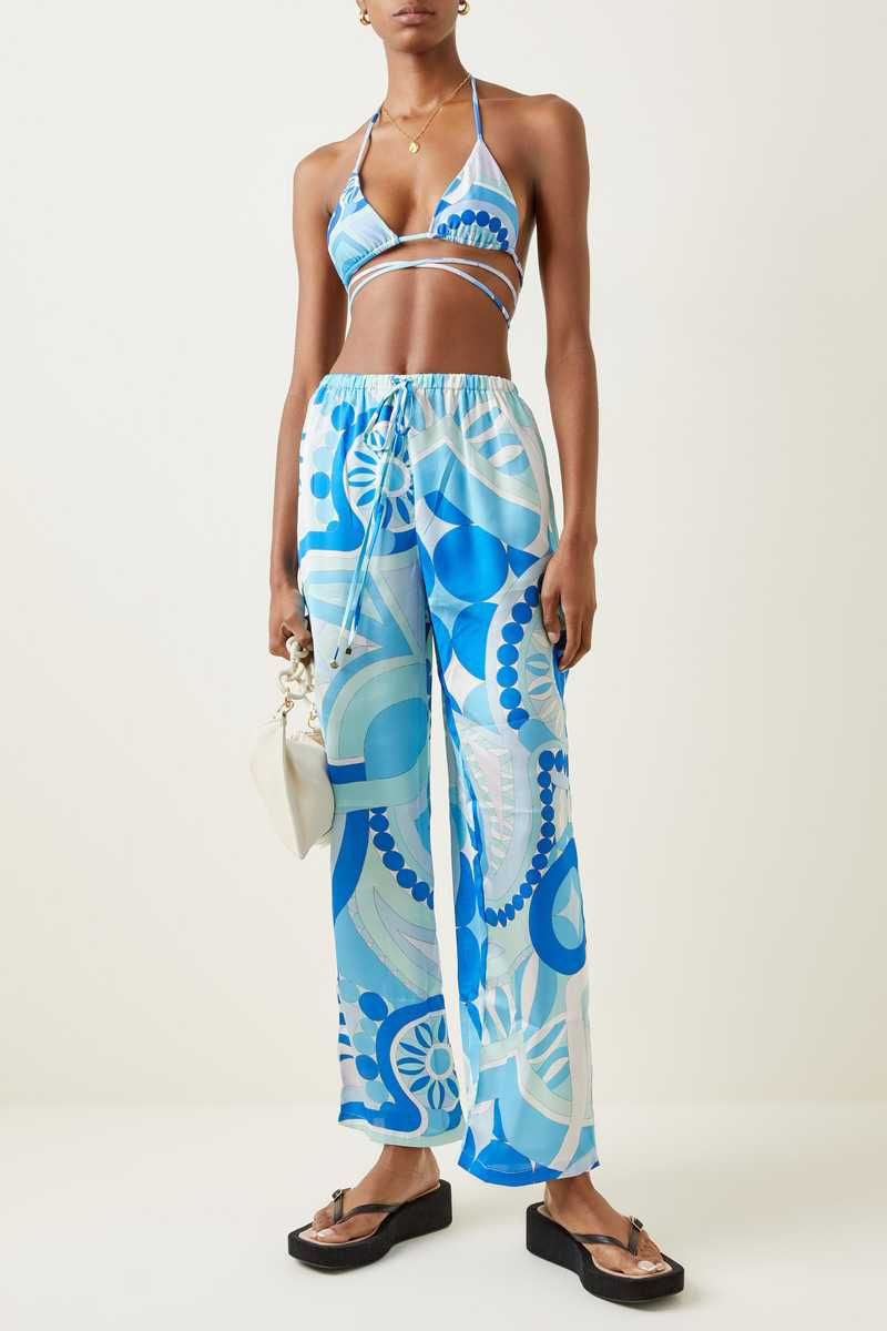 Spectra' Wrap Top - Azur