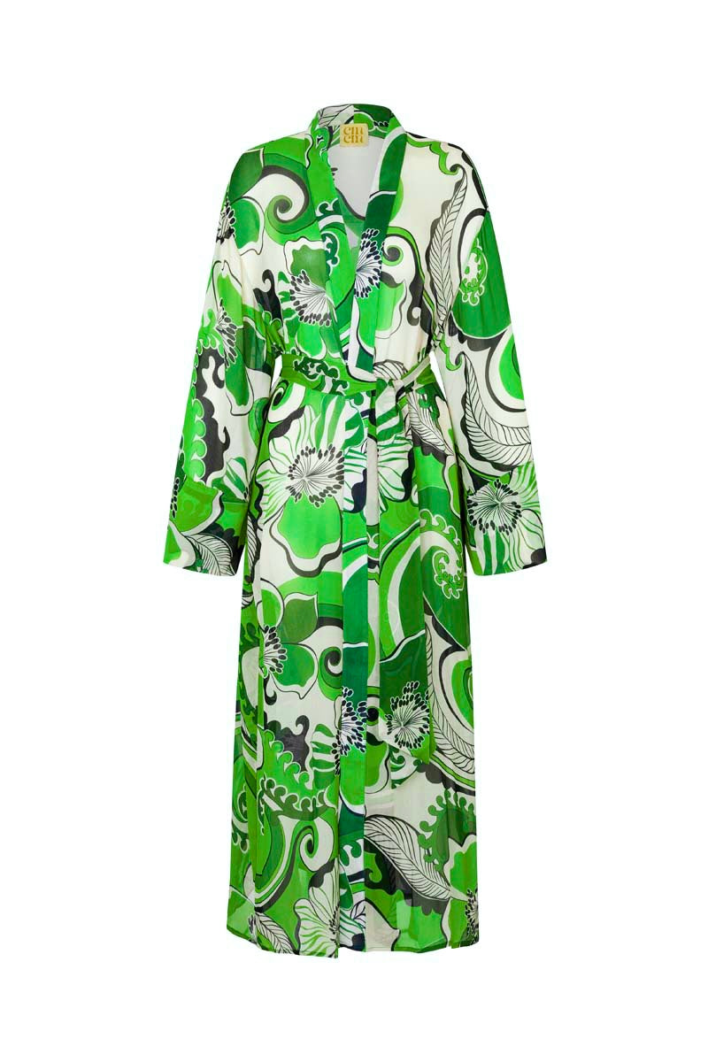 'Oracle' Robe Dress - Fern