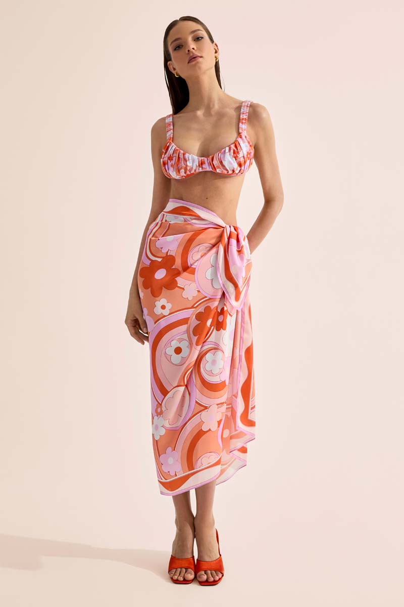 Long Silky Scarf - Bloom