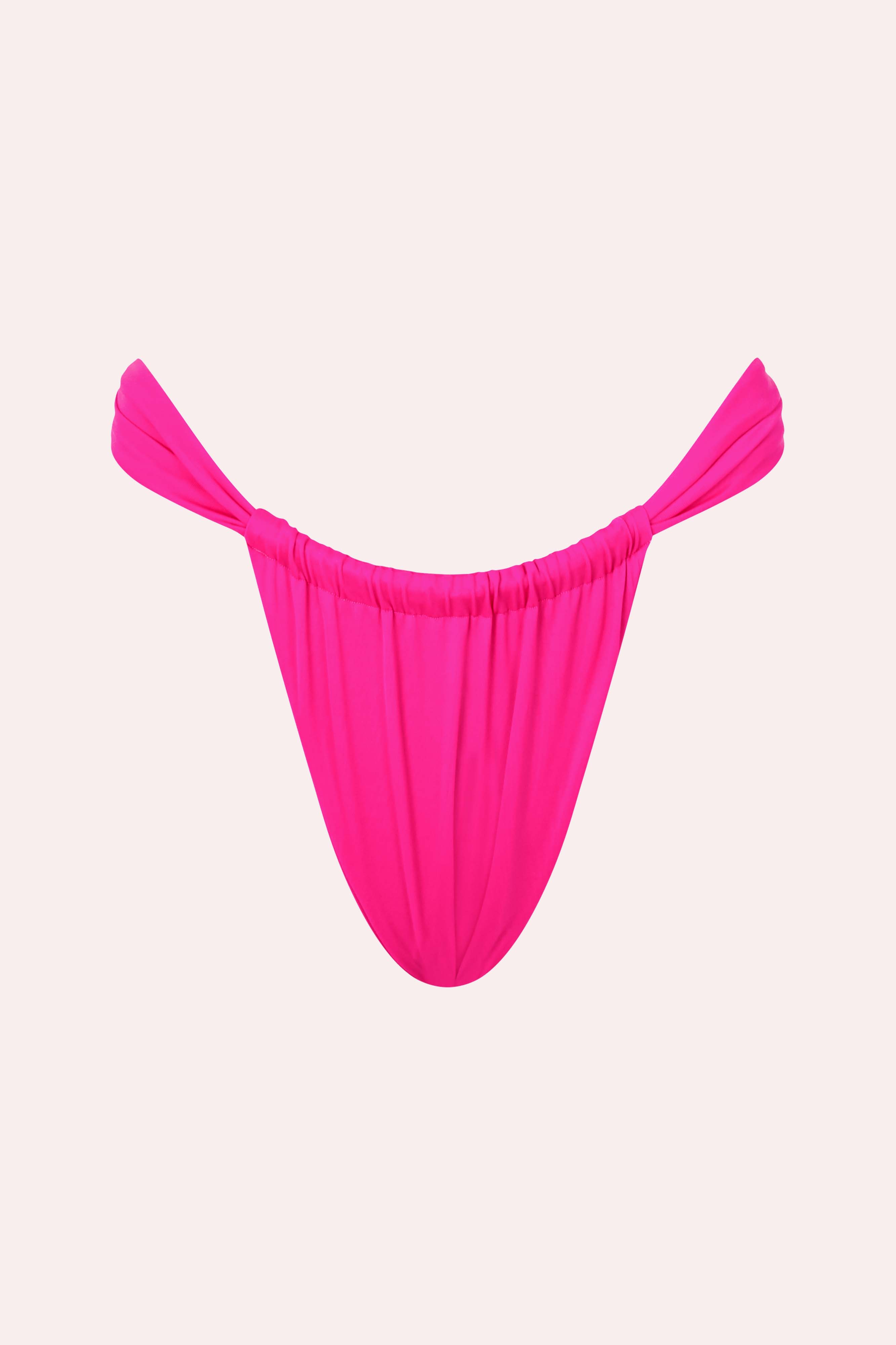 'Marina' Gathered Bottoms - Hot Pink
