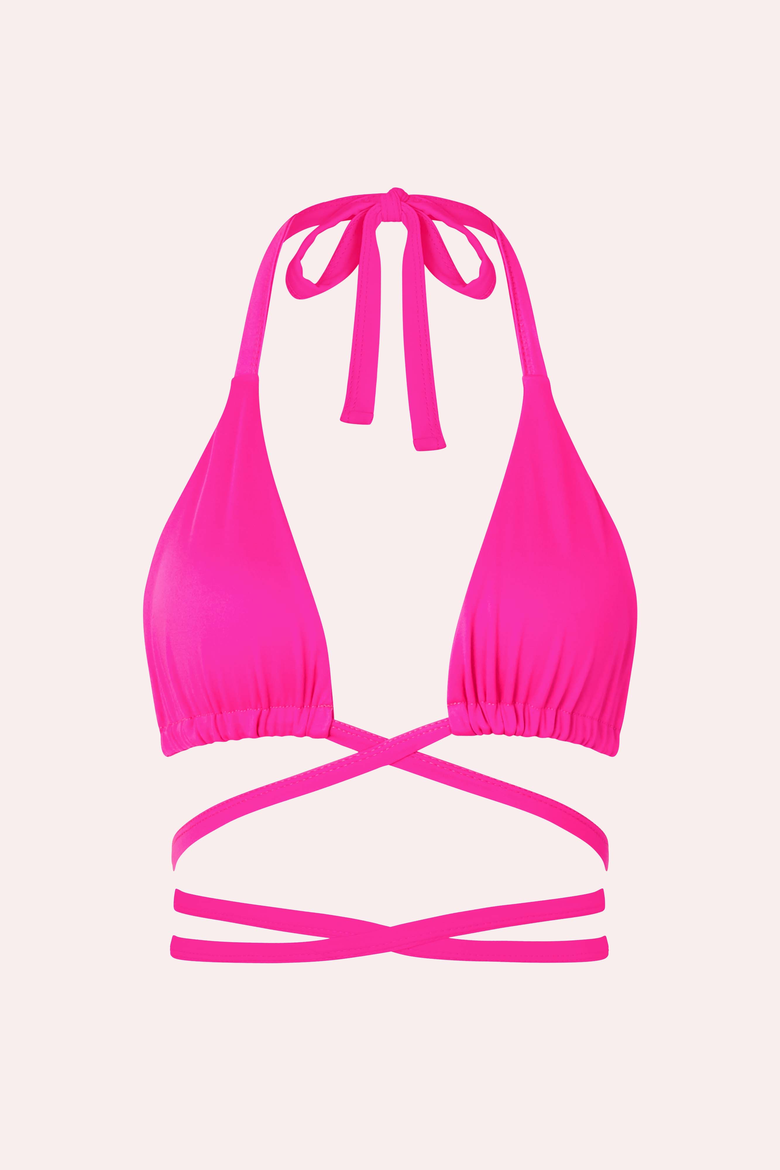 'Marvel' Wrap Top - Hot Pink