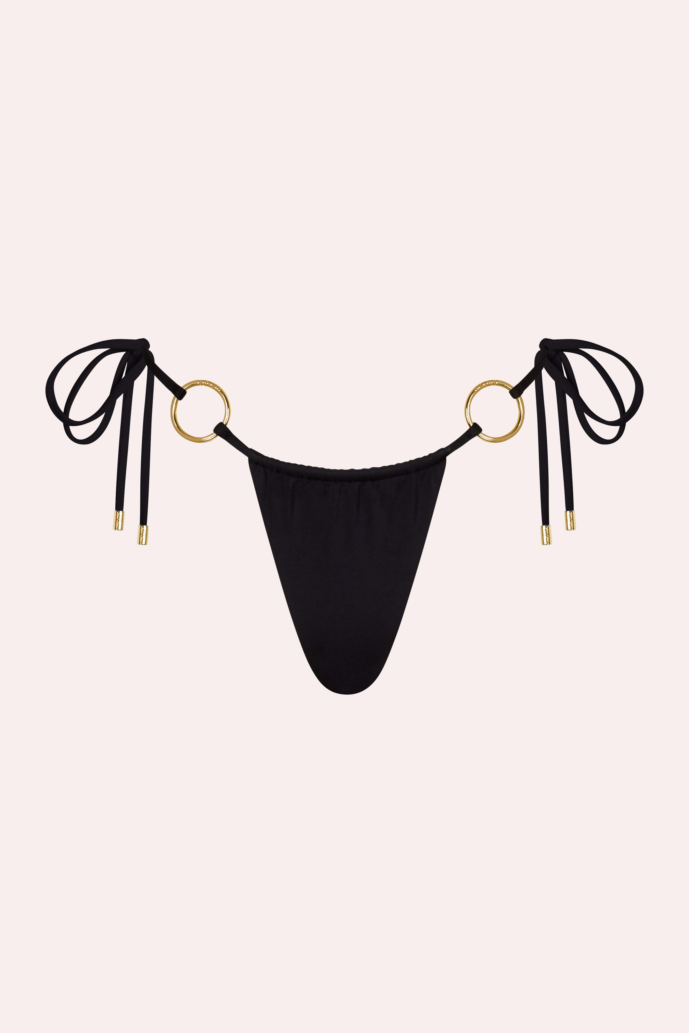 'Cove' Hoop Bottoms - Black