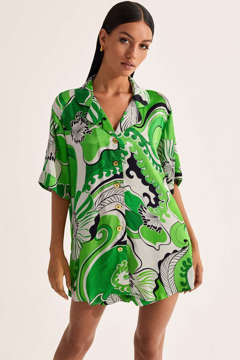 Troppo Bowling Shirt - Fern