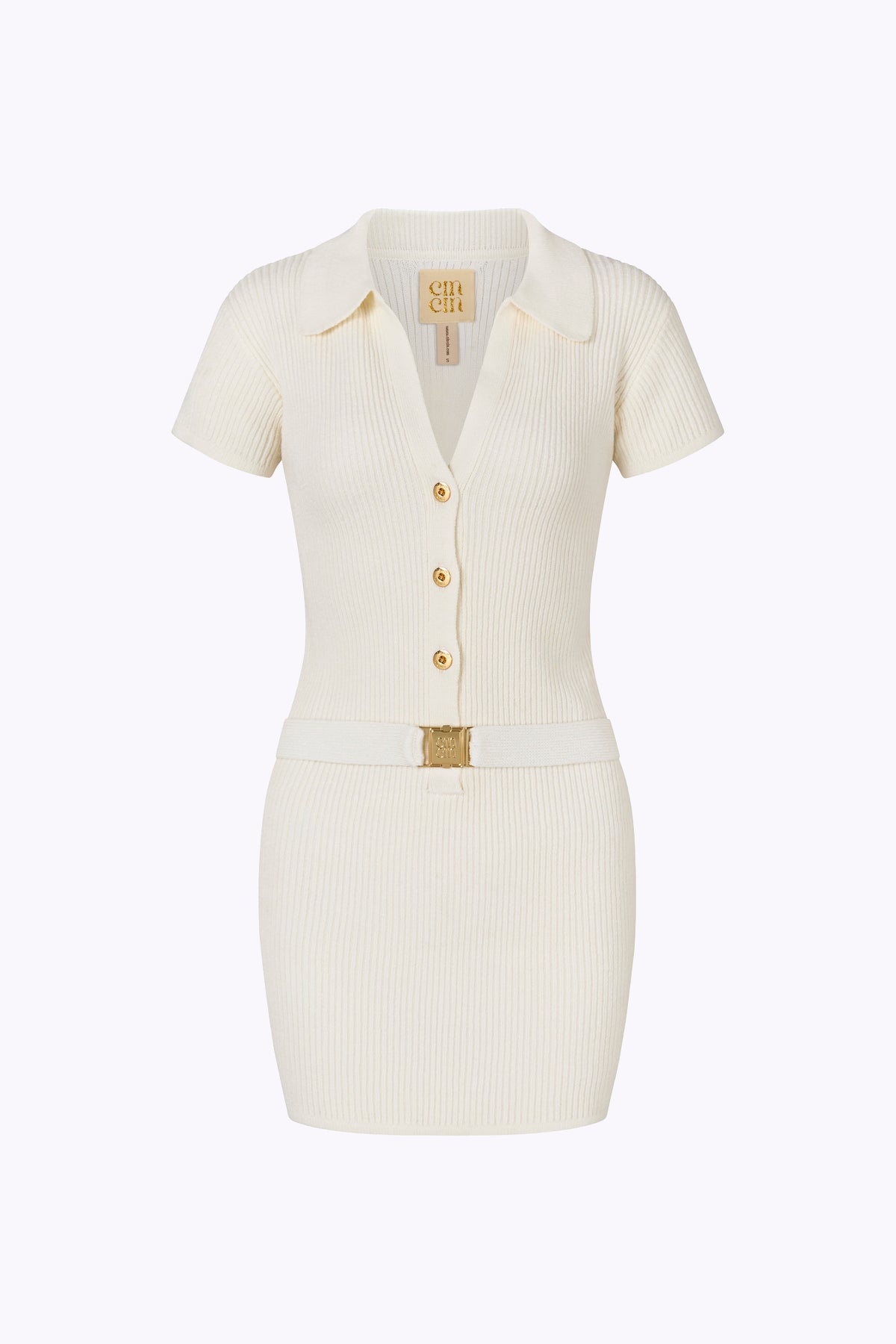 Gigi Knit Mini Dress - Pearl