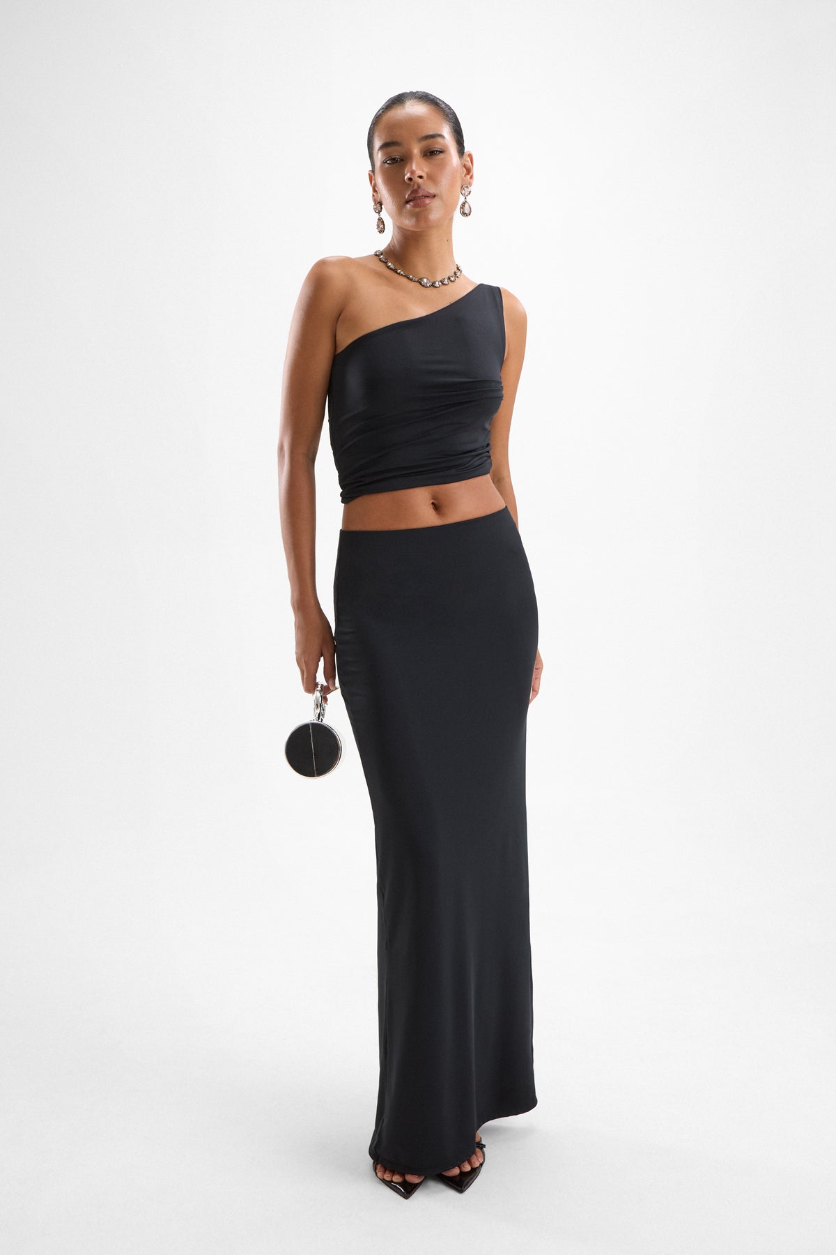 Cleo Cropped Top - Black