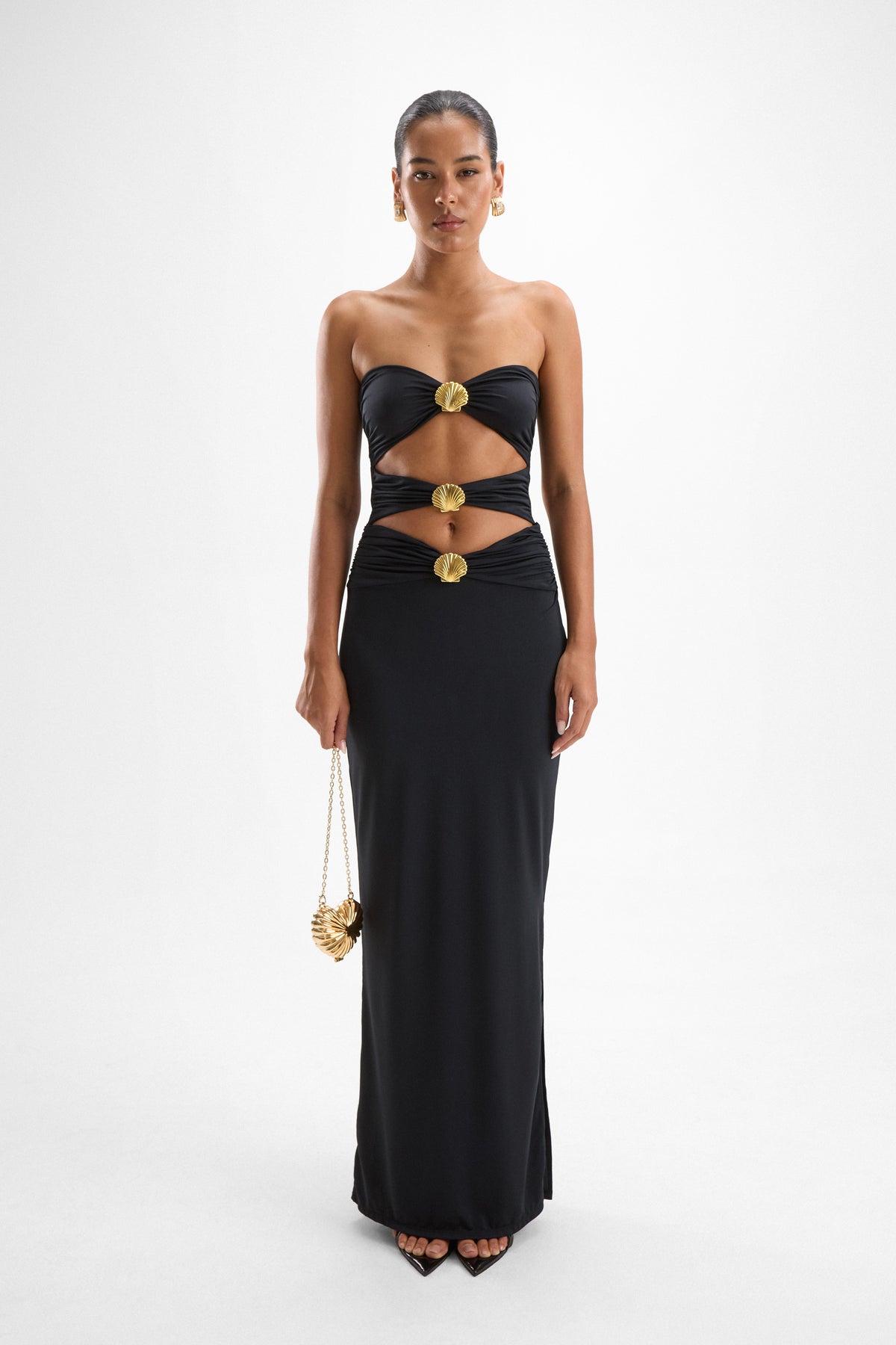 Rome Seashell Dress - Black