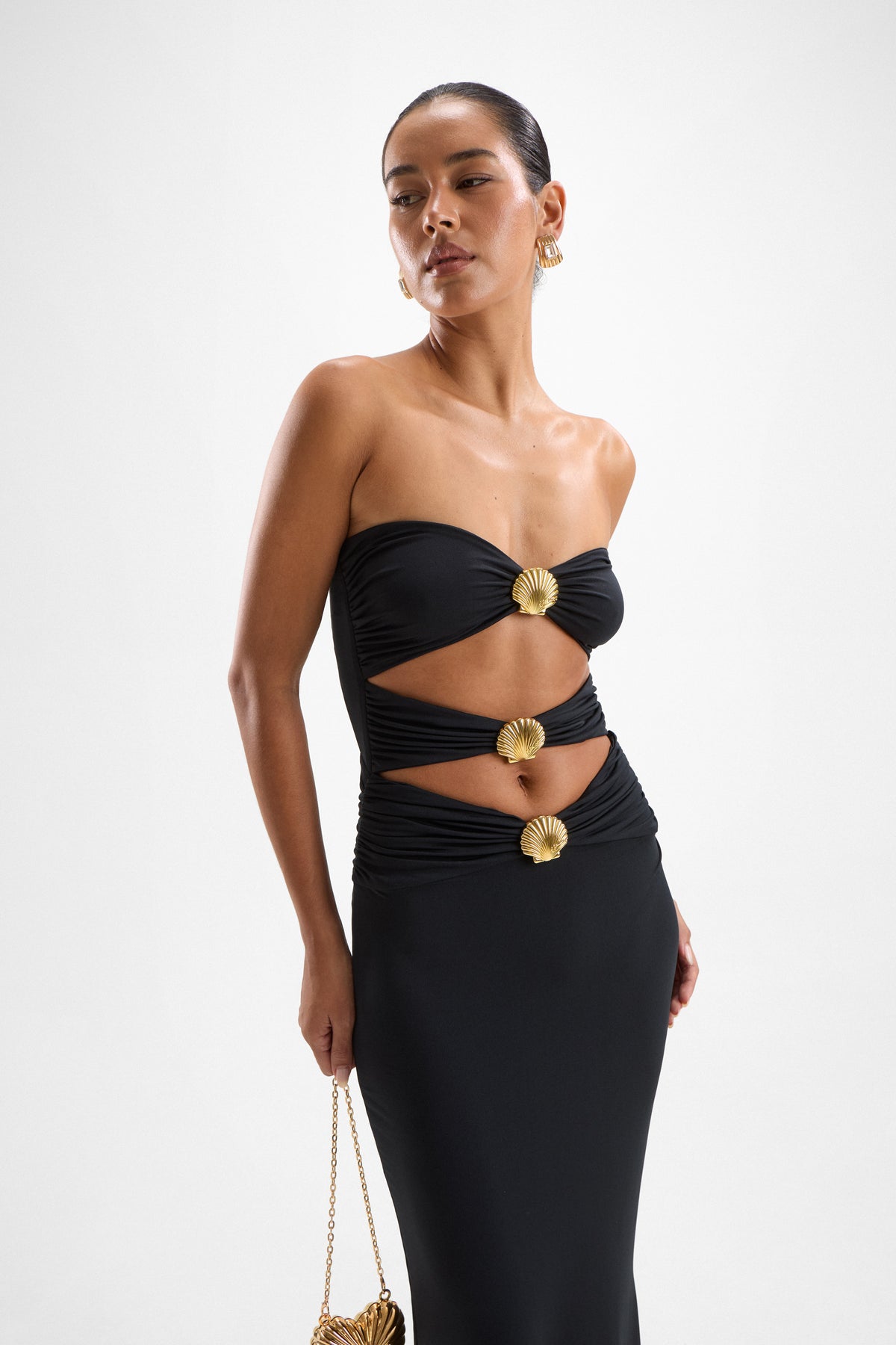Rome Seashell Dress - Black