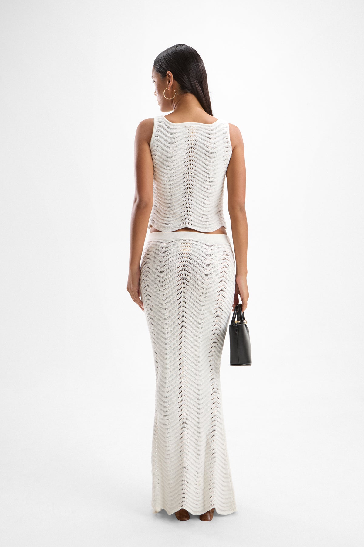 Soda Knit Maxi Skirt - Pearl