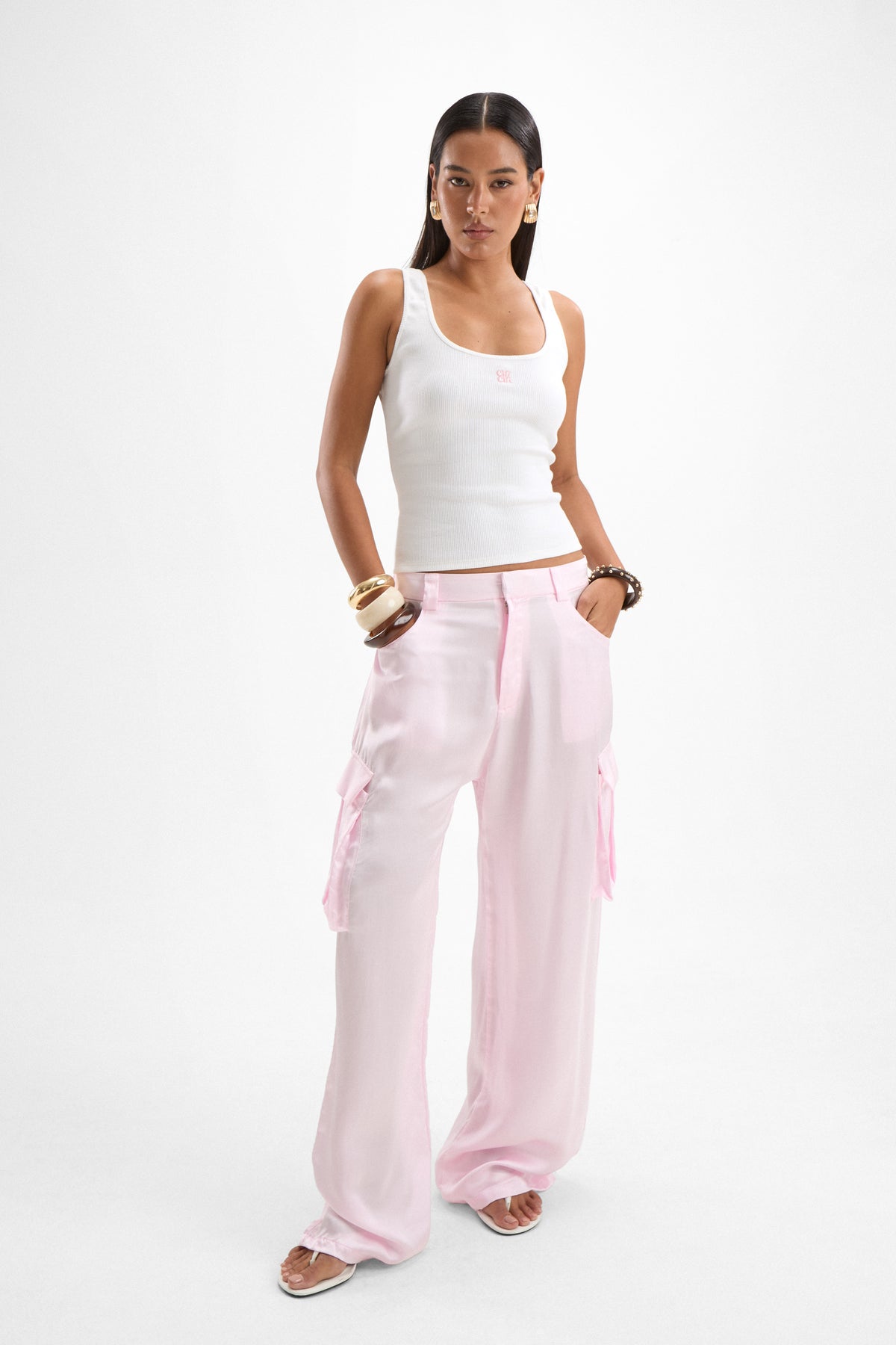 Idol Cargo Pants - Petal Pink