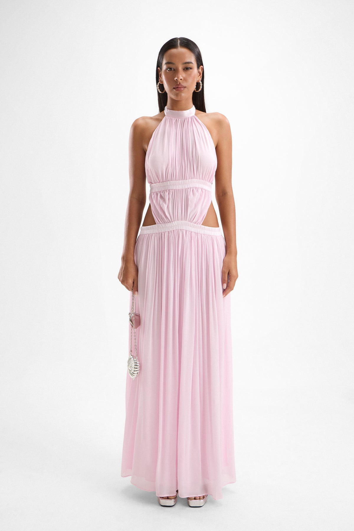 Rosette Dress - Petal Pink