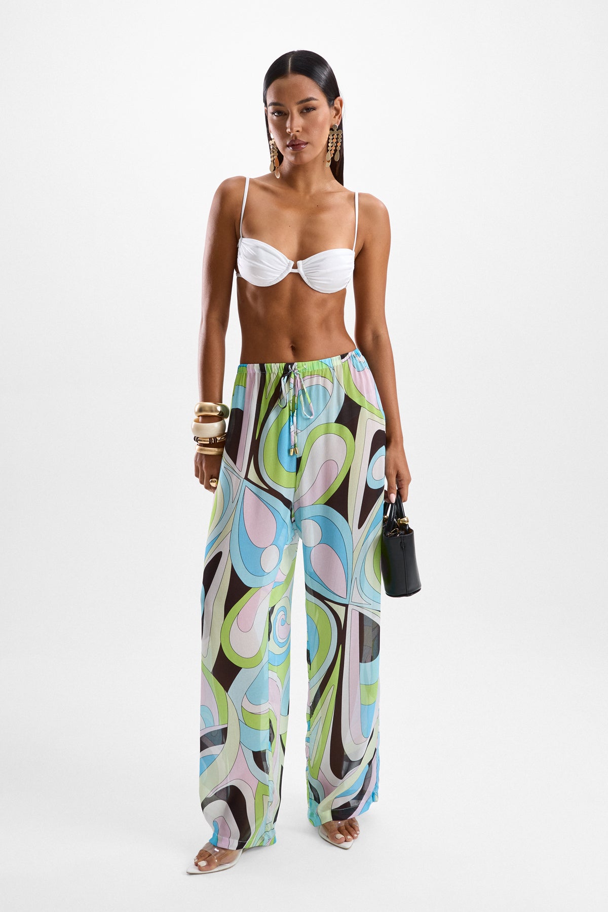 Pisces Ruched Bra - Pearl