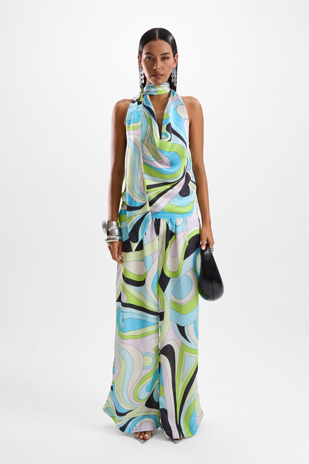 Blossom Halter Top - Mars Blue