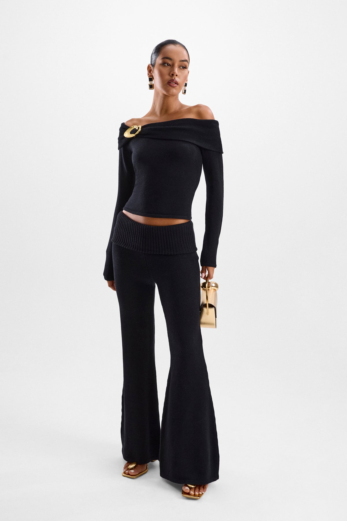 'Parker' Knit Pants - Black