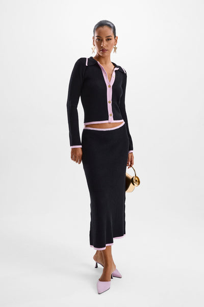 gajess ガジェス Irina Knit Skirt ブラック Irina Knit Skirt | Gajess