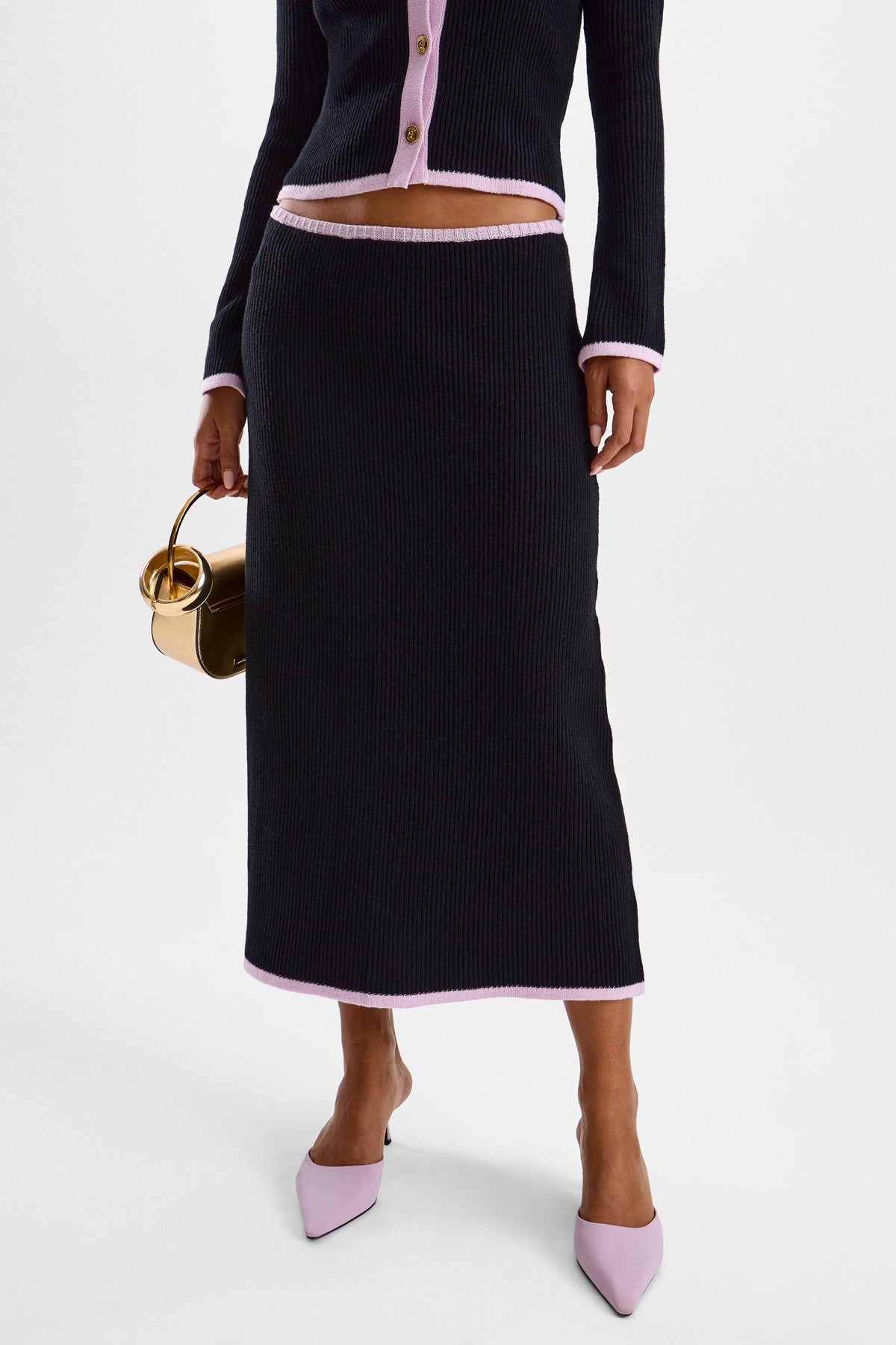 'Capri' Knit Skirt - Black