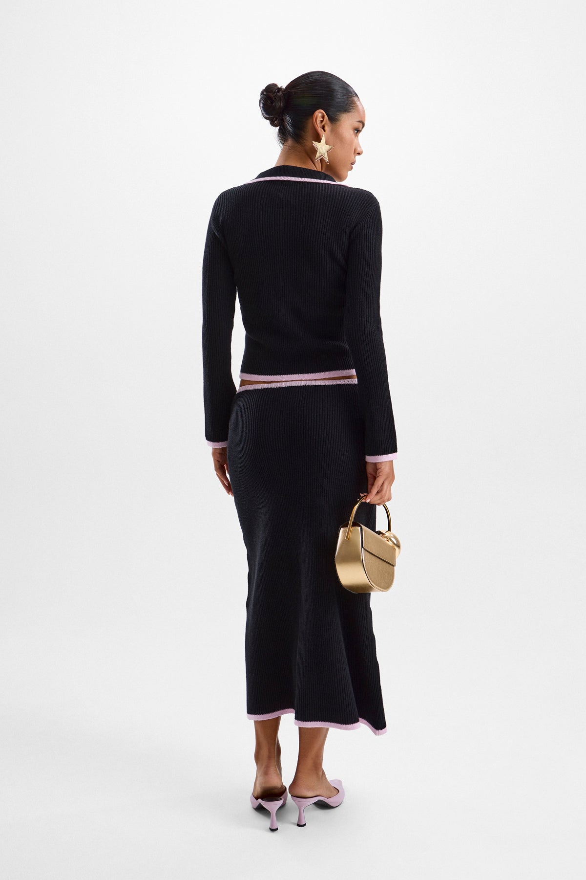 'Capri' Knit Skirt - Black