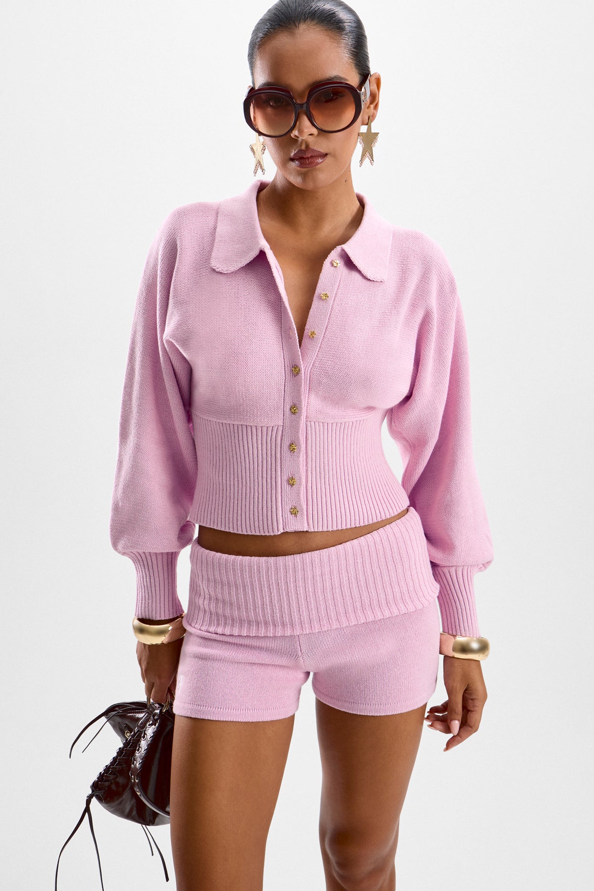 'Venus' Knit Shorts - Lilac