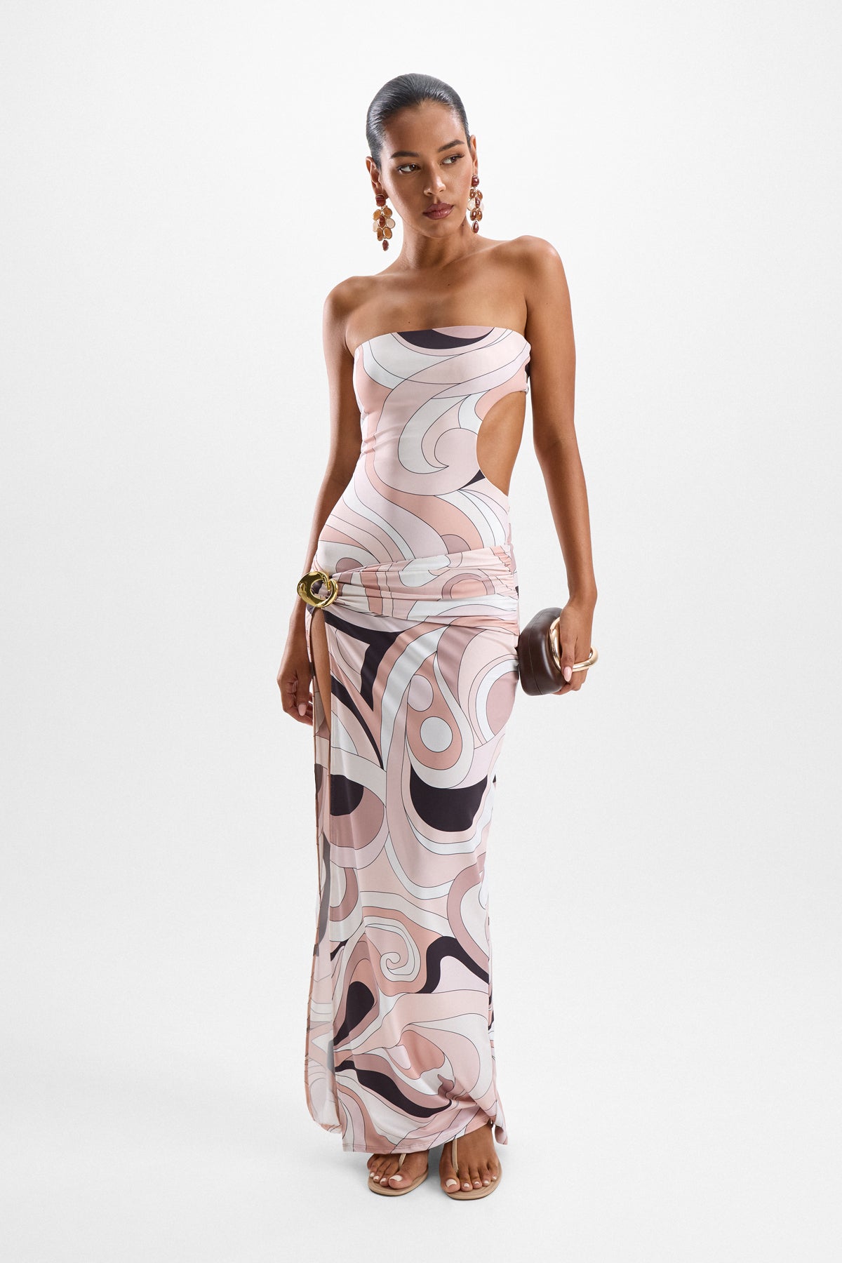 Gaia Halo Dress - Mars Beige