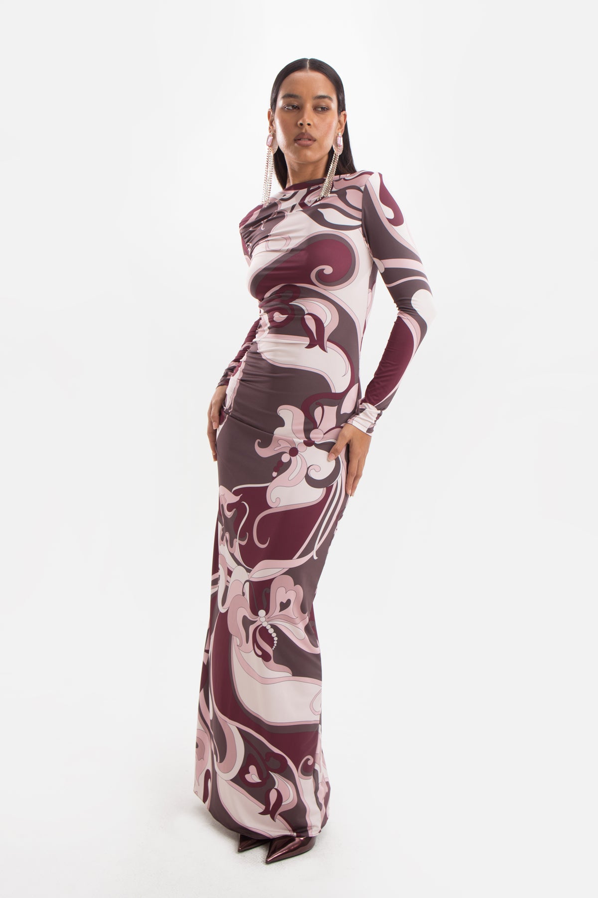 Empress Maxi Dress - Bordeaux