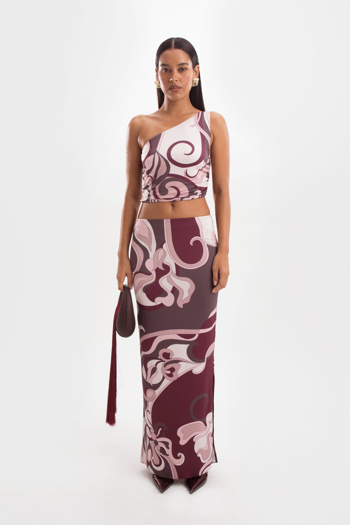 City Maxi Skirt - Bordeaux