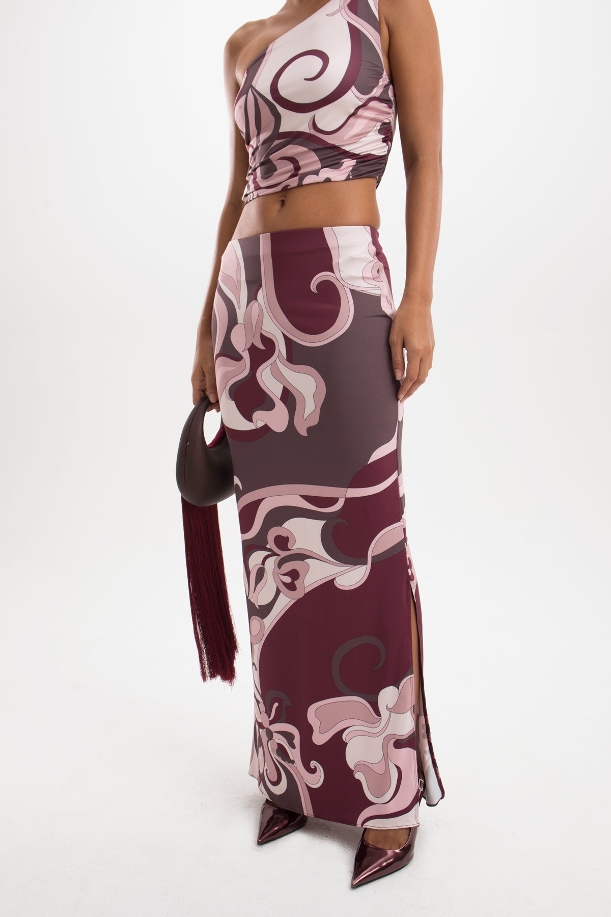 City Maxi Skirt - Bordeaux